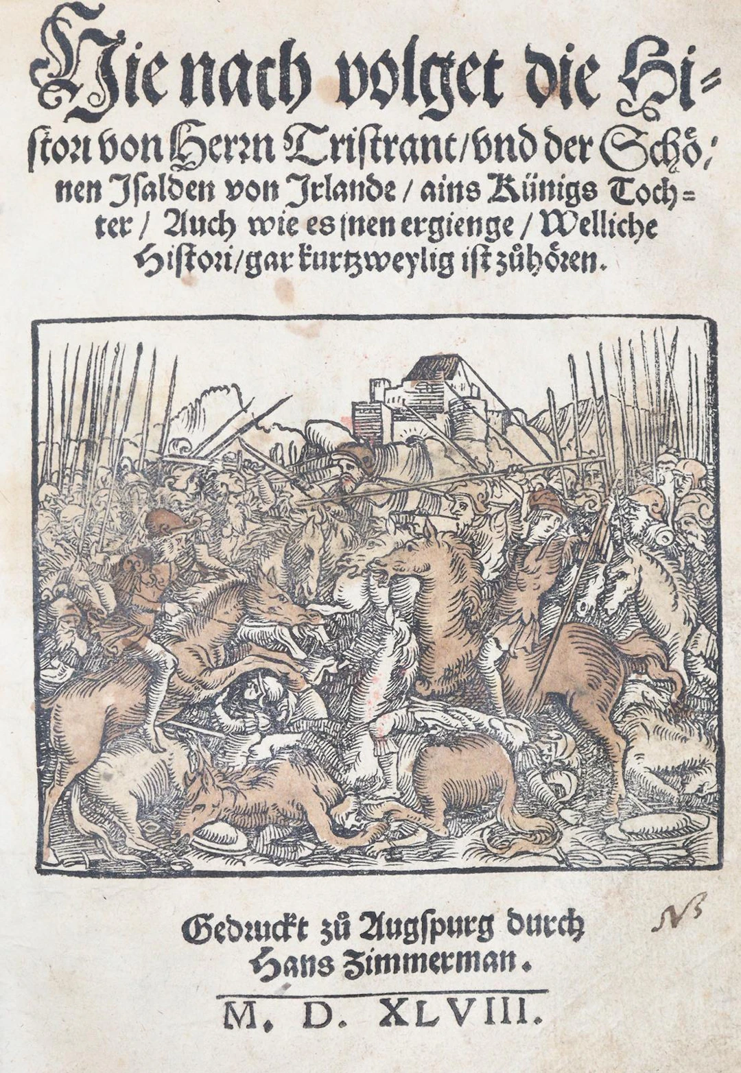 Volksbücher. 3 Schriften in 1 Bd. Augsburg 1539-48. Prgt. unter Verwendung