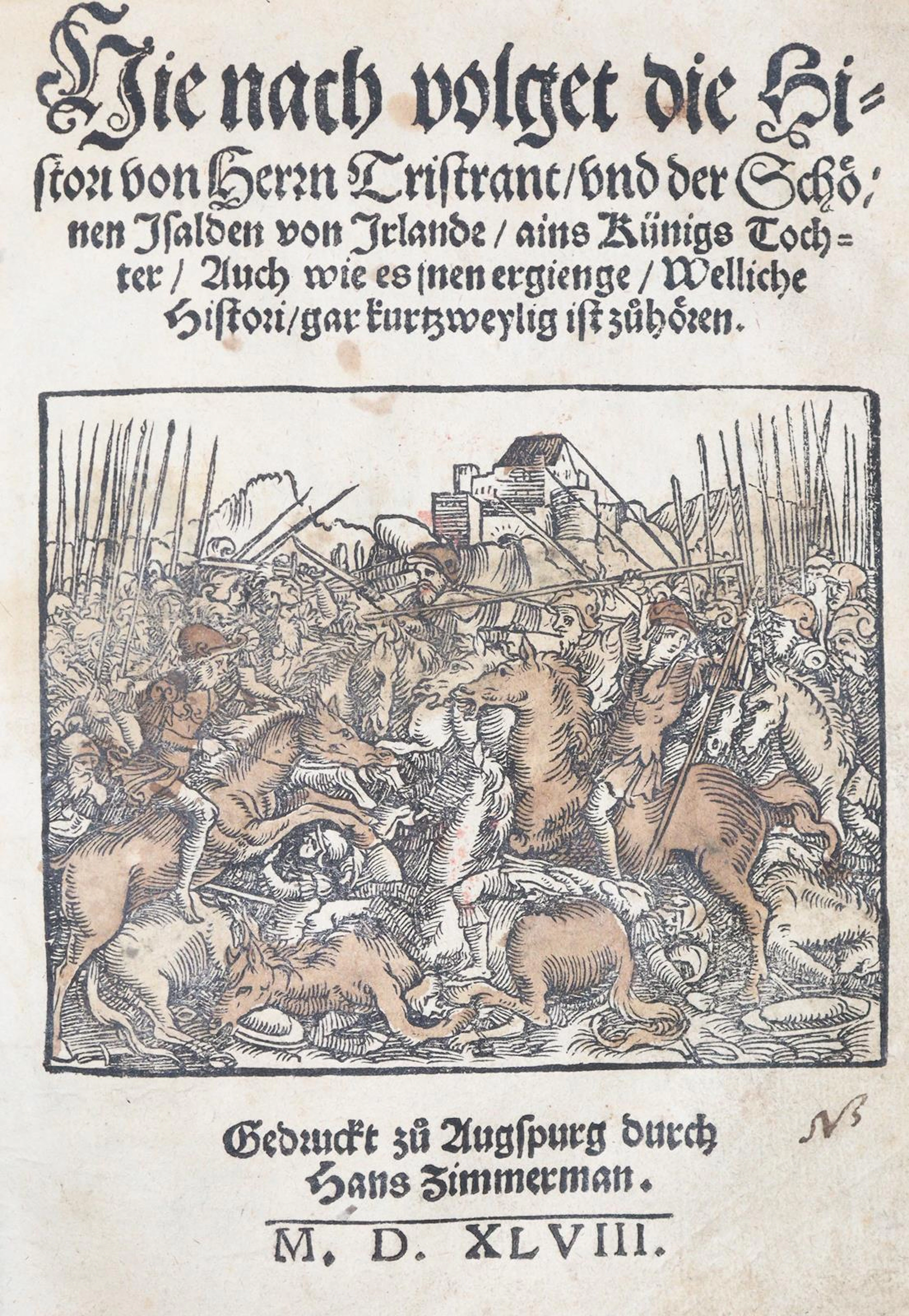 Volksbücher. 3 Schriften in 1 Bd. Augsburg 1539-48. Prgt. unter Verwendung