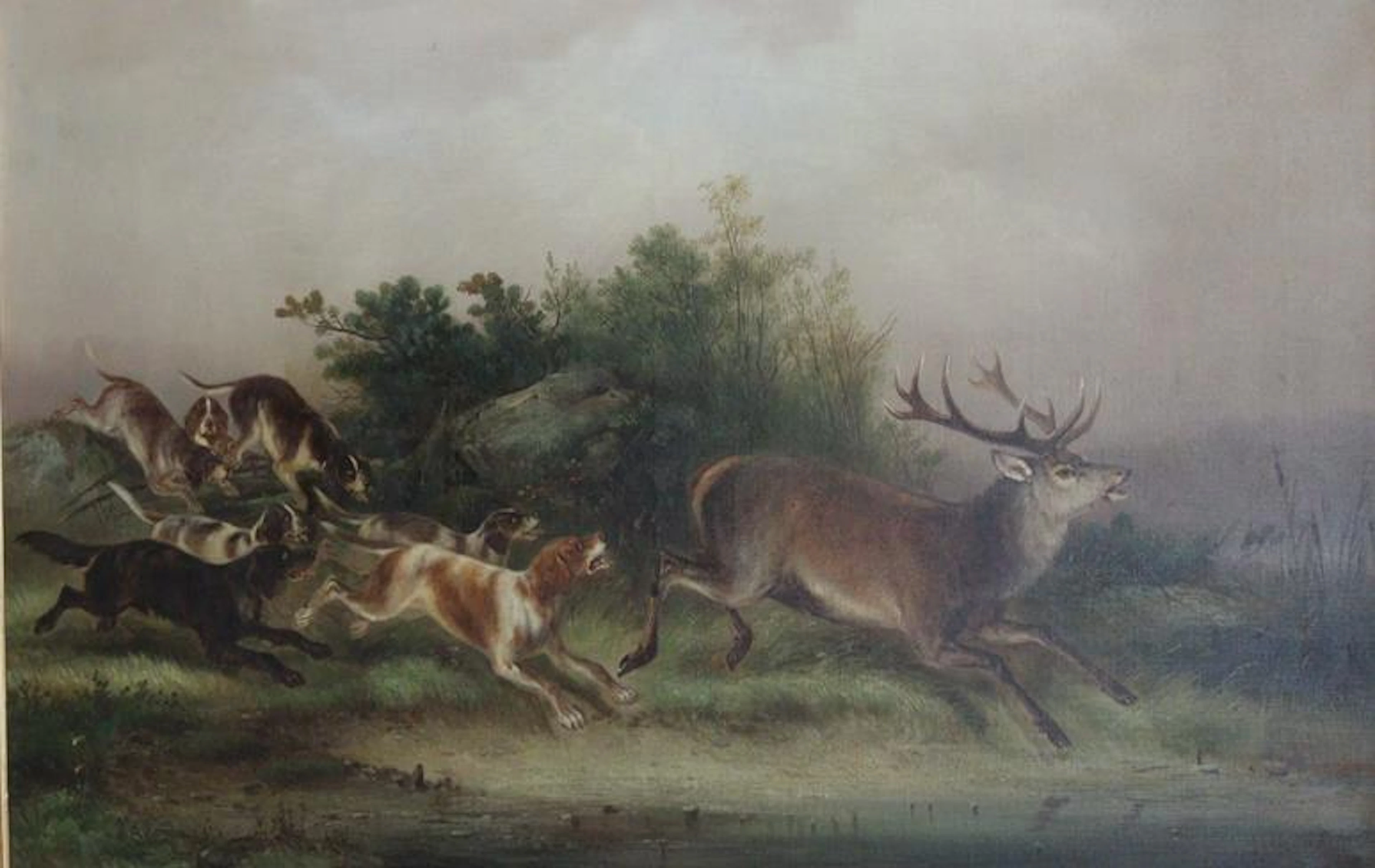 Ockert, Carl Friedrich (1825 Dresden - München 1899). Hunde bei der