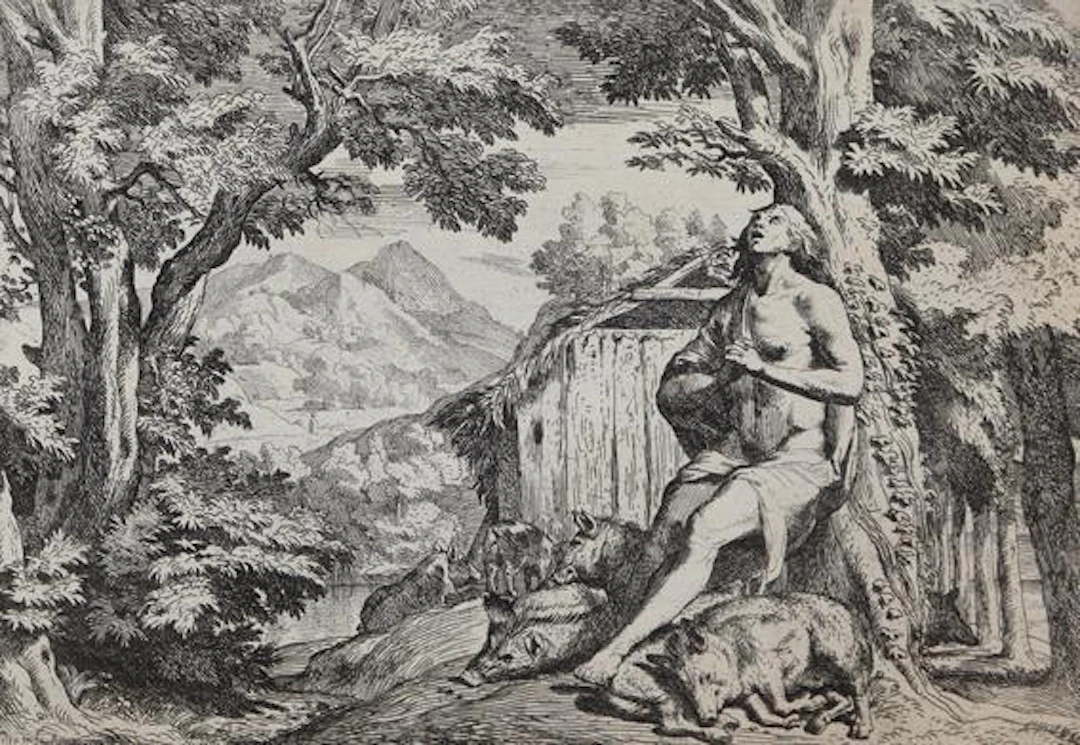 Testa, Pietro (1612 Lucca - Rom 1650). Der verlorene Sohn hütet die