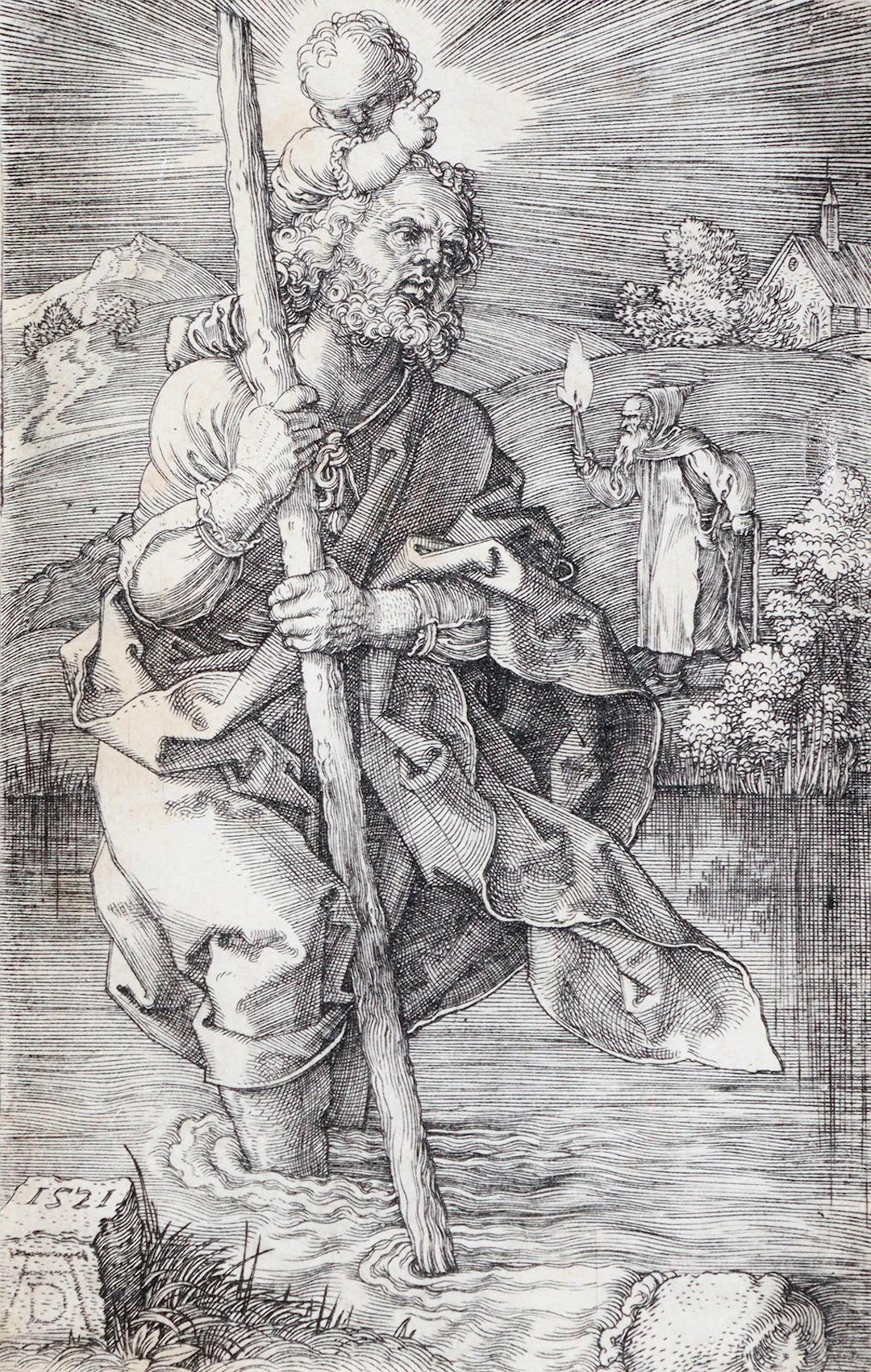 Dürer, Albrecht (1471 Nürnberg 1528). Der heilige Christophorus