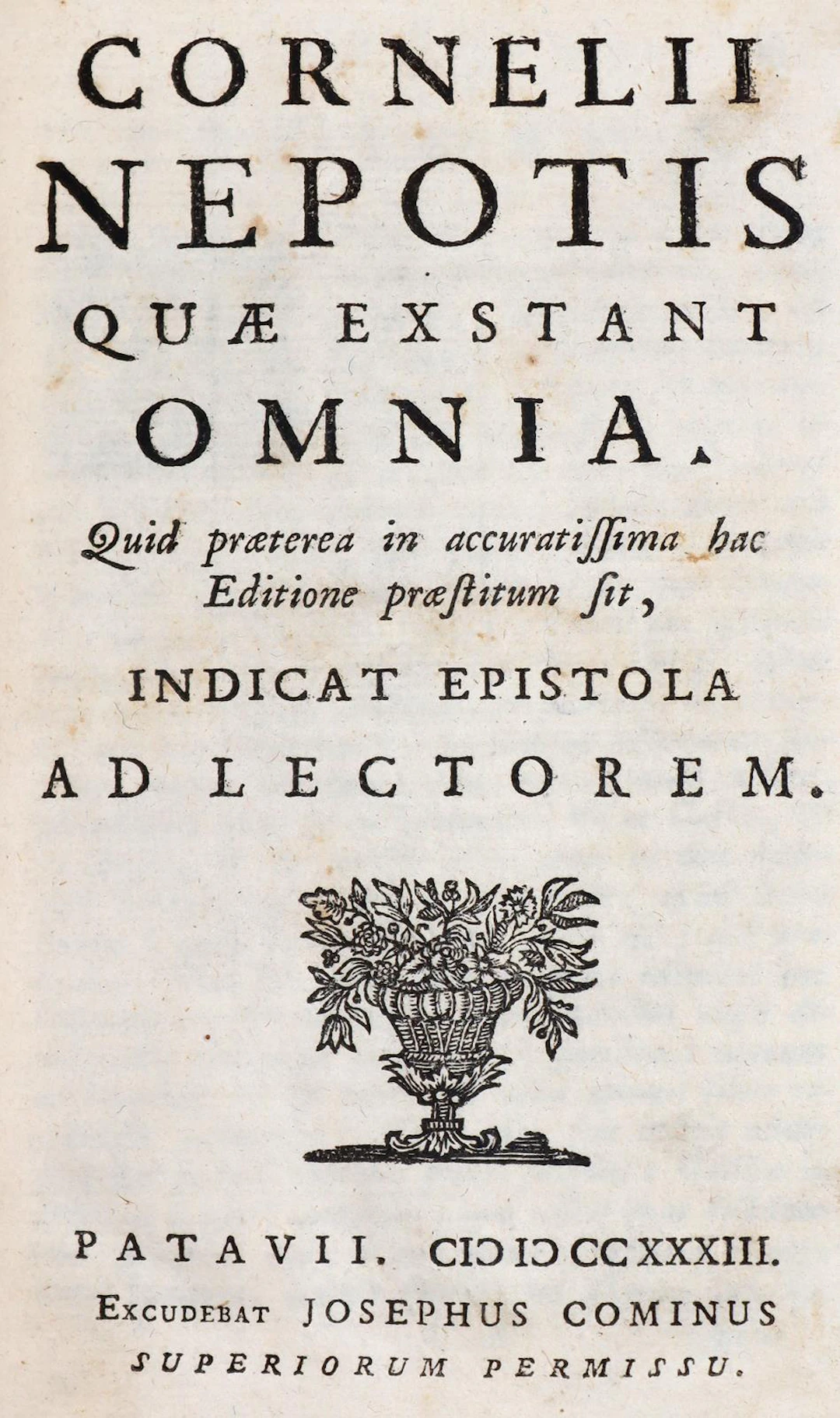 Nepos,C. Quae exstant omnia. Quid praeterea in accuratissima hac editione