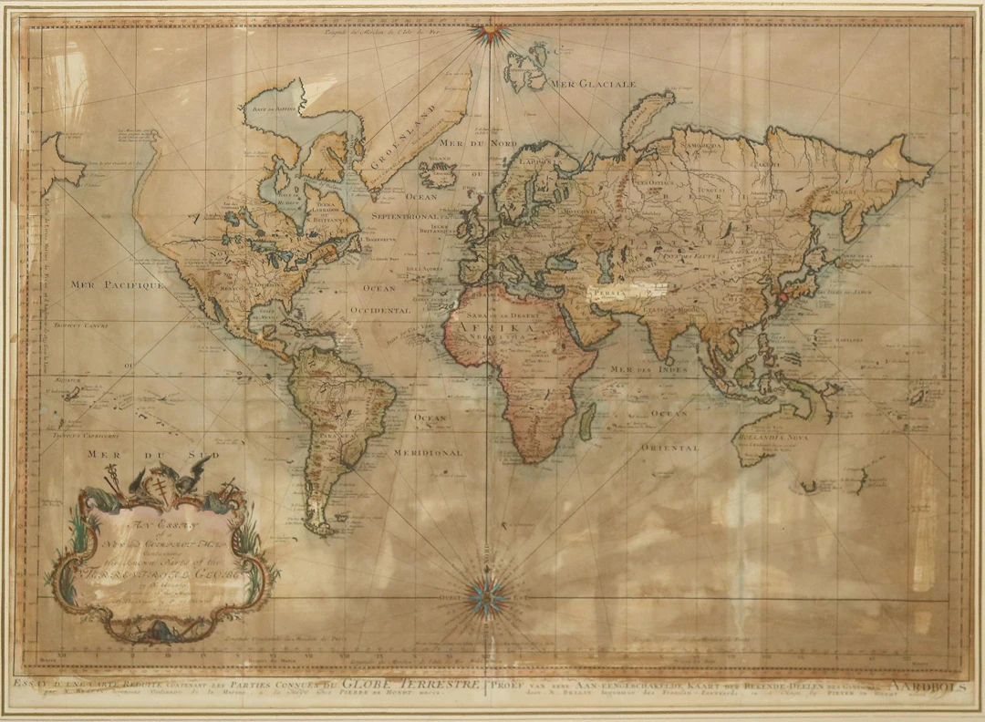Weltkarte. "An Essay of a New and Compact Map containing the known