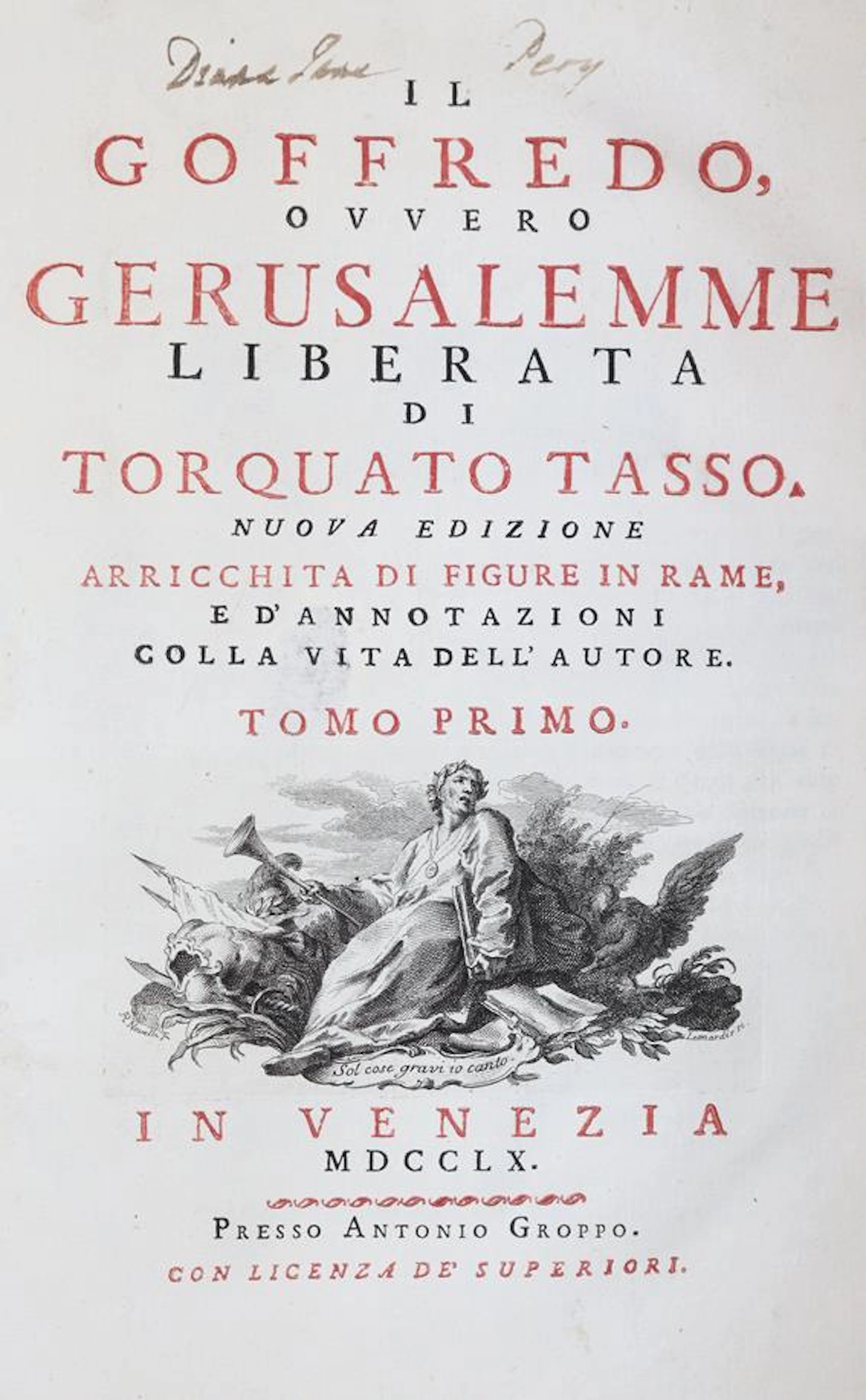 Tasso,T. Il Goffredo