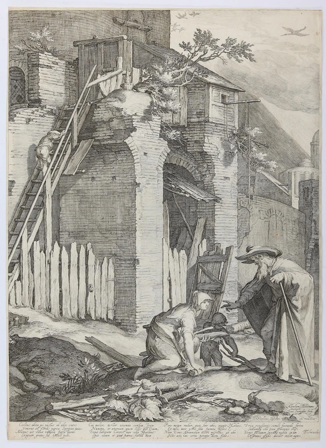 Saenredam, Jan (1565 Saenredam - Assendelft 1607). Der Prophet Elias