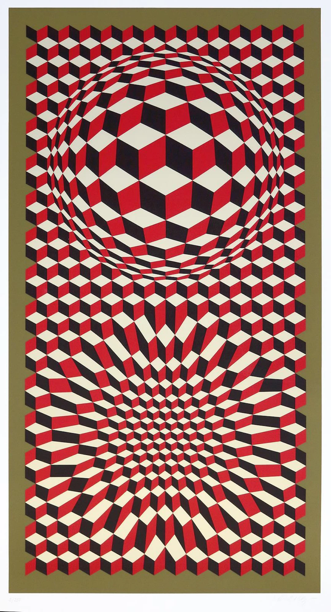 Vasarely, V. (1908 Pecs - Paris 1997). VP-Cheyt 75. Geometrische Komposition