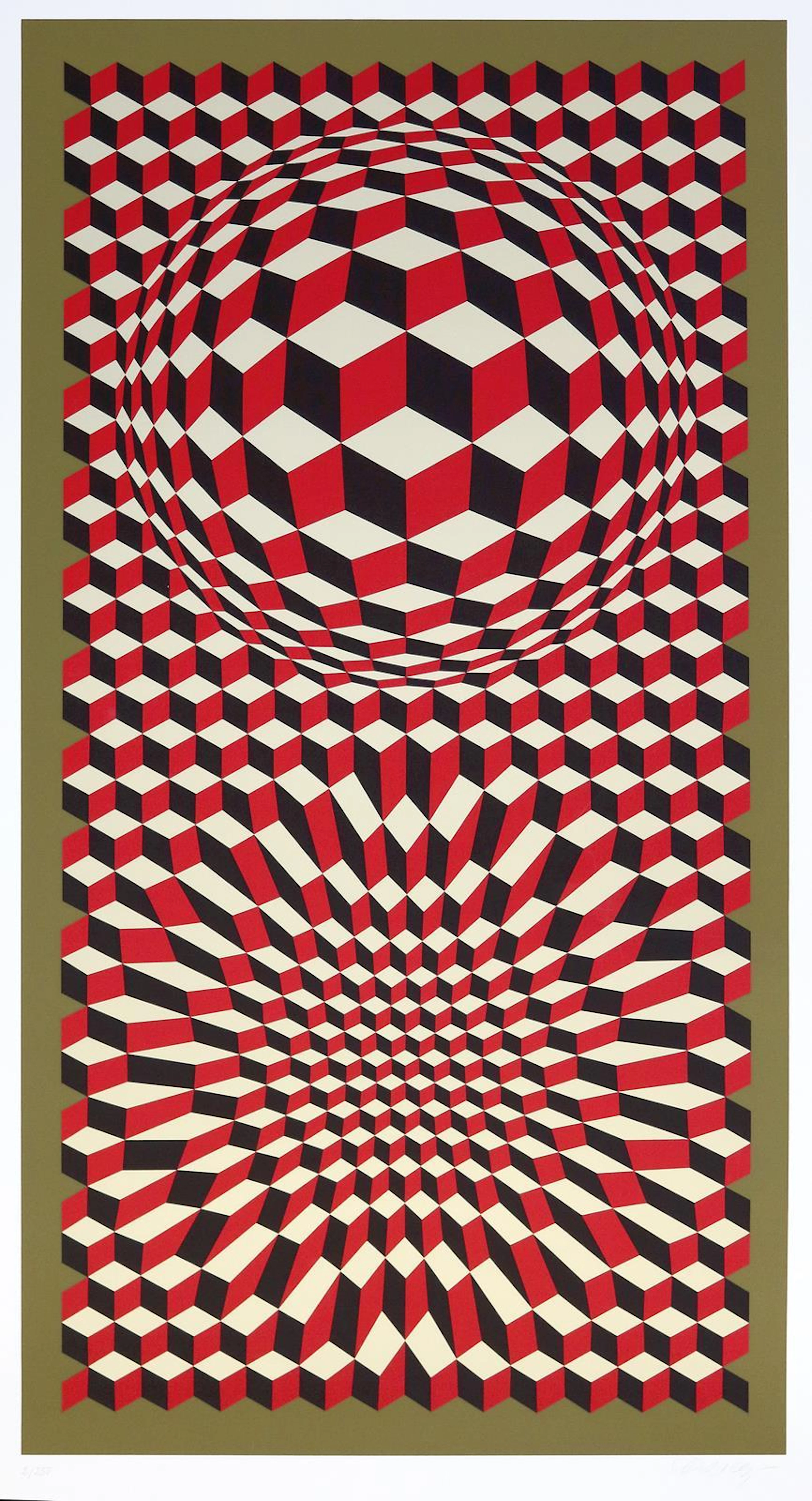 Vasarely, V. (1908 Pecs - Paris 1997). VP-Cheyt 75. Geometrische Komposition