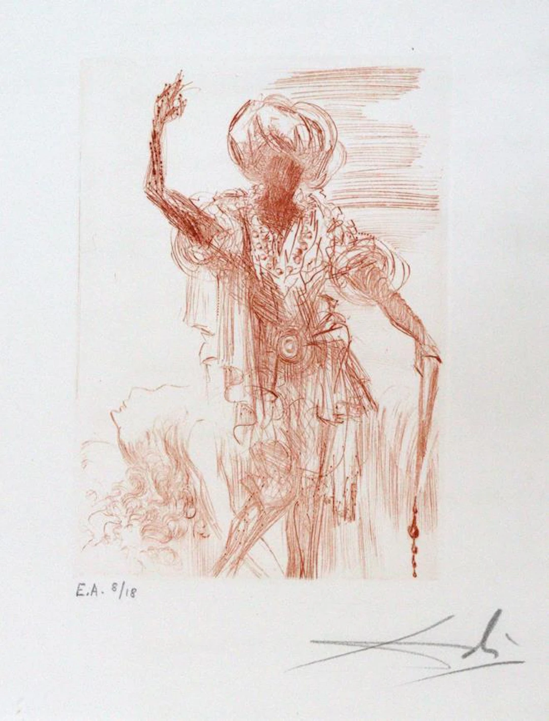 Dali, Salvador (1904 Figures 1989). Othello. Farb-Kaltnadelradierung