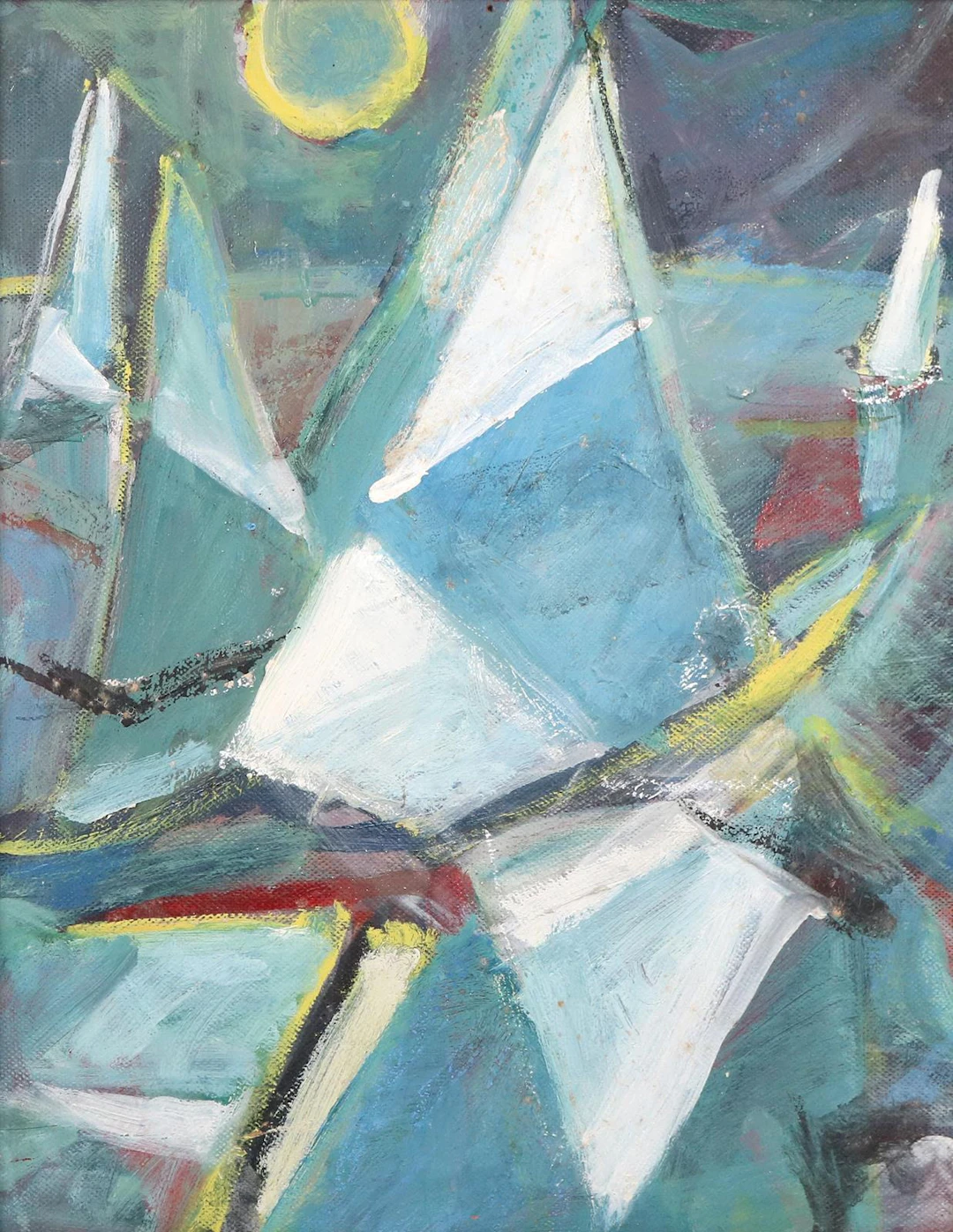 Schleicher, Gustav (1887 Stuttgart 1973). Spiel von Licht auf Segeln.