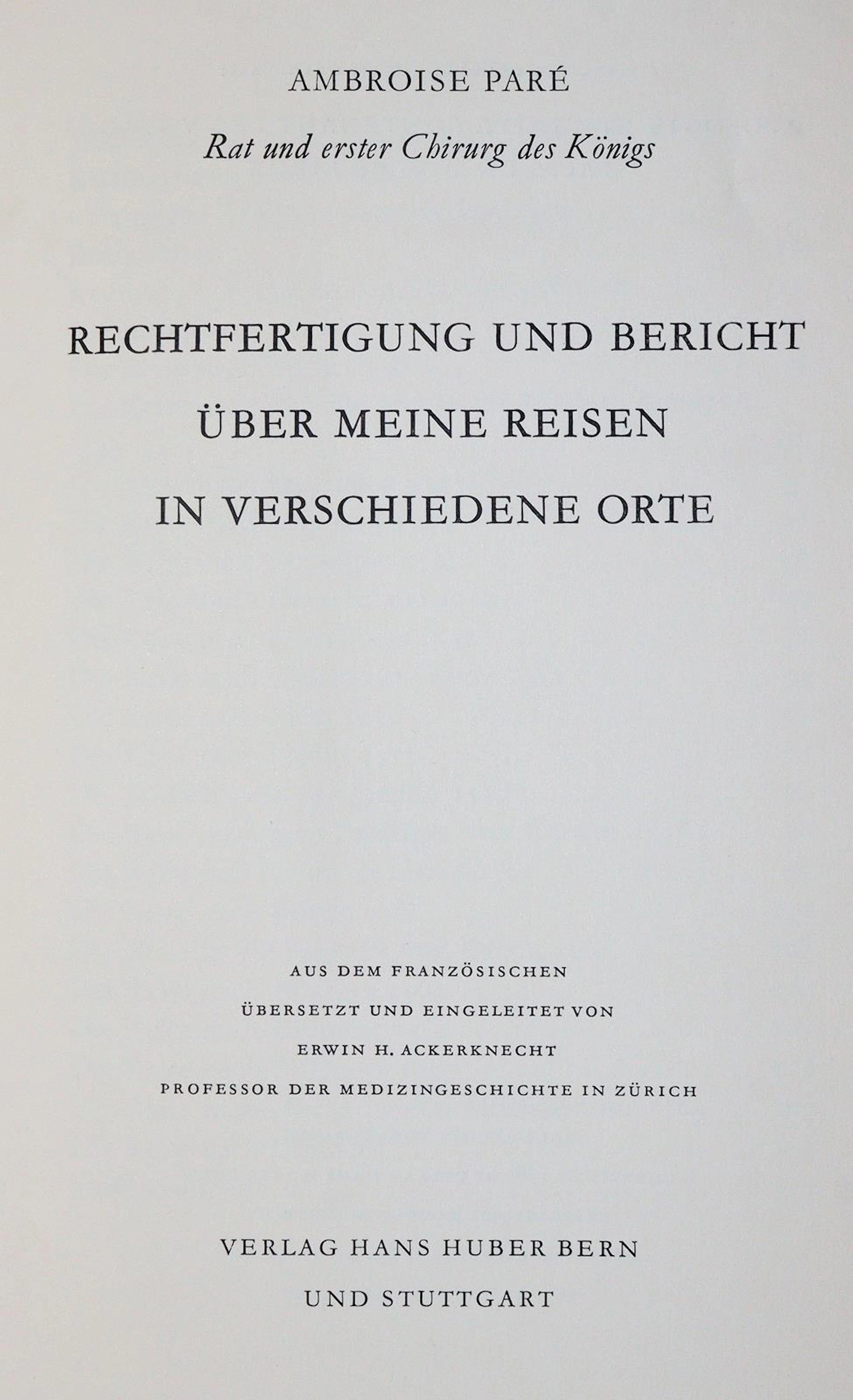 Hubers Klassiker der Medizin und der Naturwissenschaften. Hrsg. u.a.