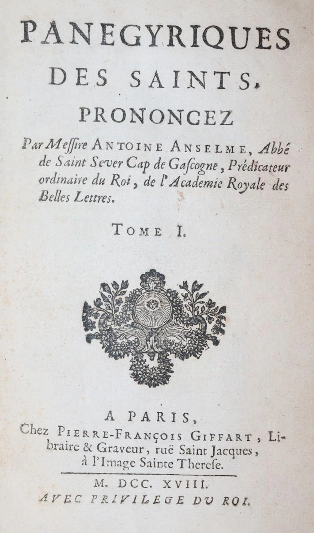 Anselme,A. Panegyriques des saints
