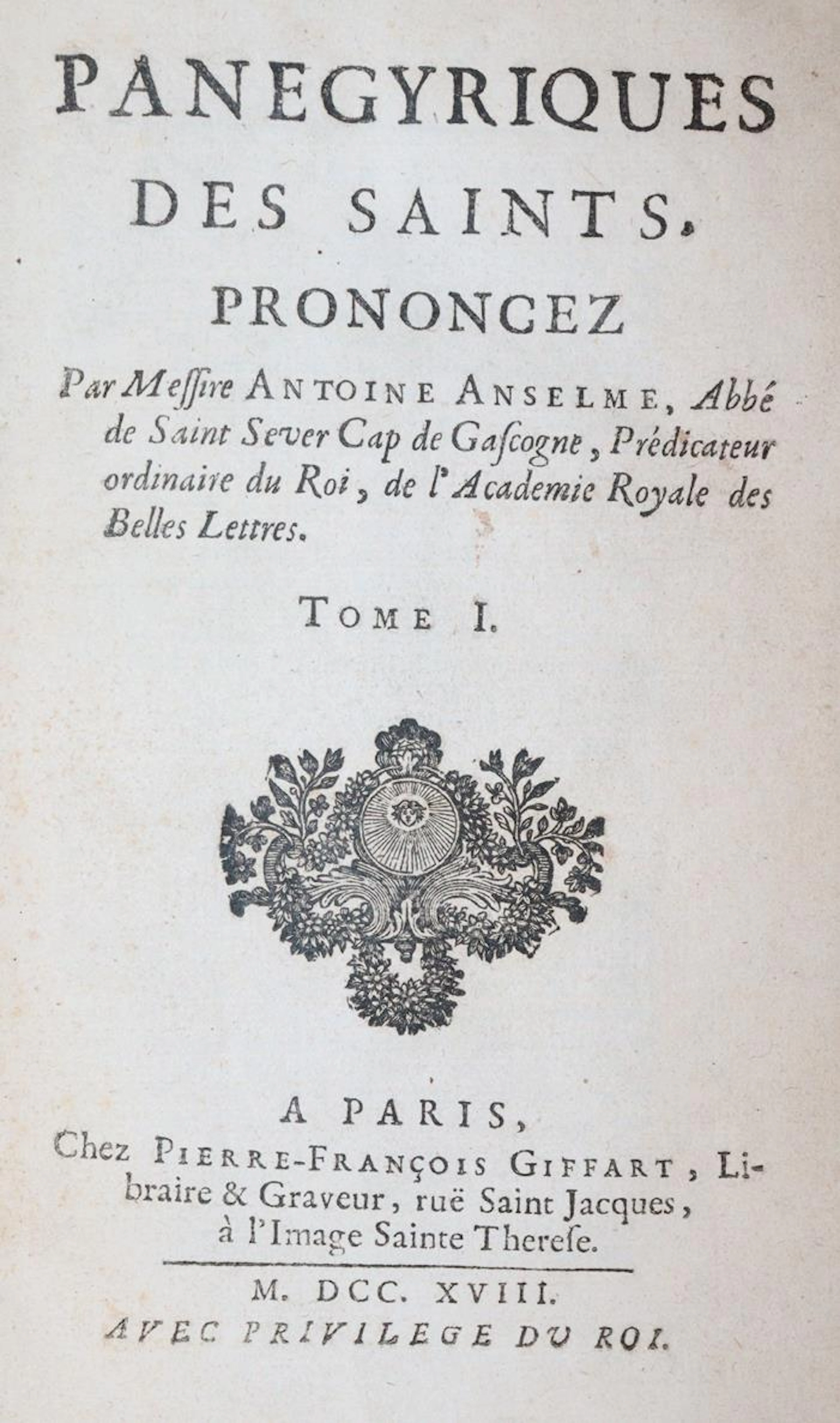 Anselme,A. Panegyriques des saints