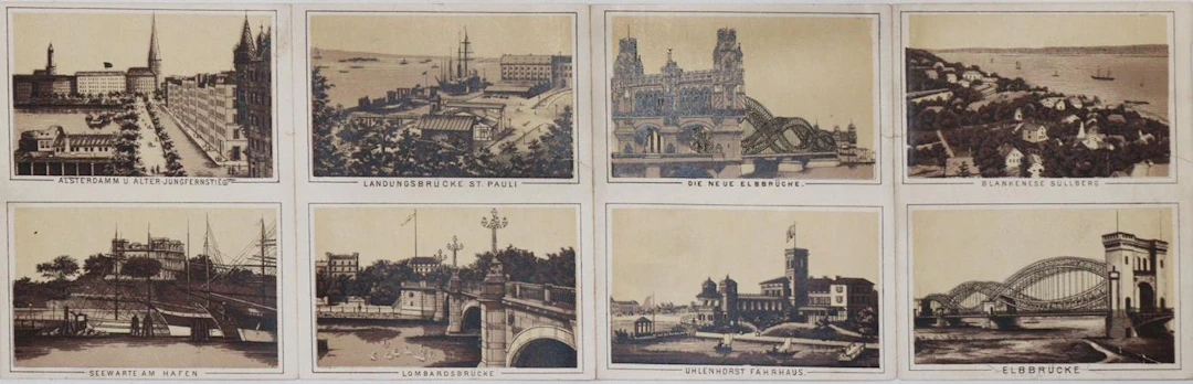 Adler,C. Plan von Wandsbek-Hamburg-Altona und Umgebung. Farb. lithogr.