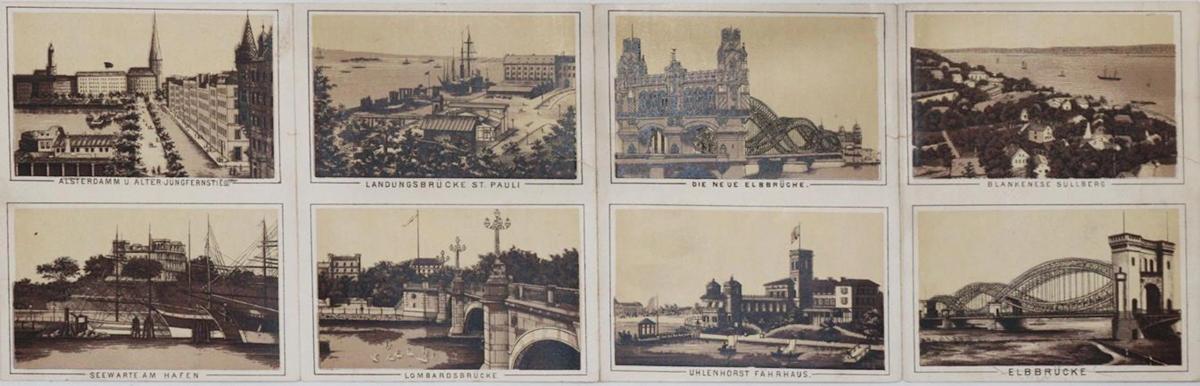 Adler,C. Plan von Wandsbek-Hamburg-Altona und Umgebung. Farb. lithogr.