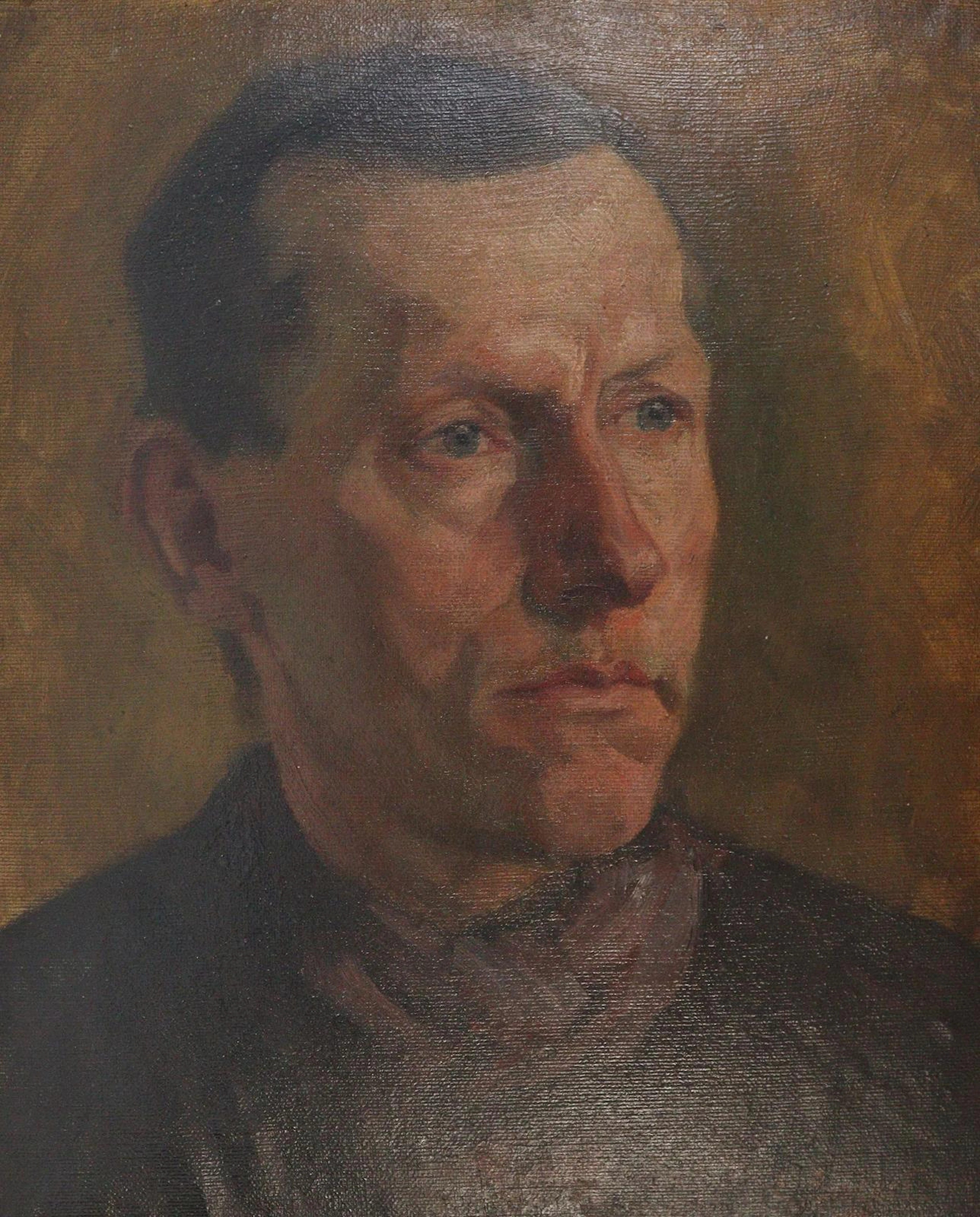 Engert, E. Portrait eines Mannes. Öl auf Karton. Frühes 20. oder spätes