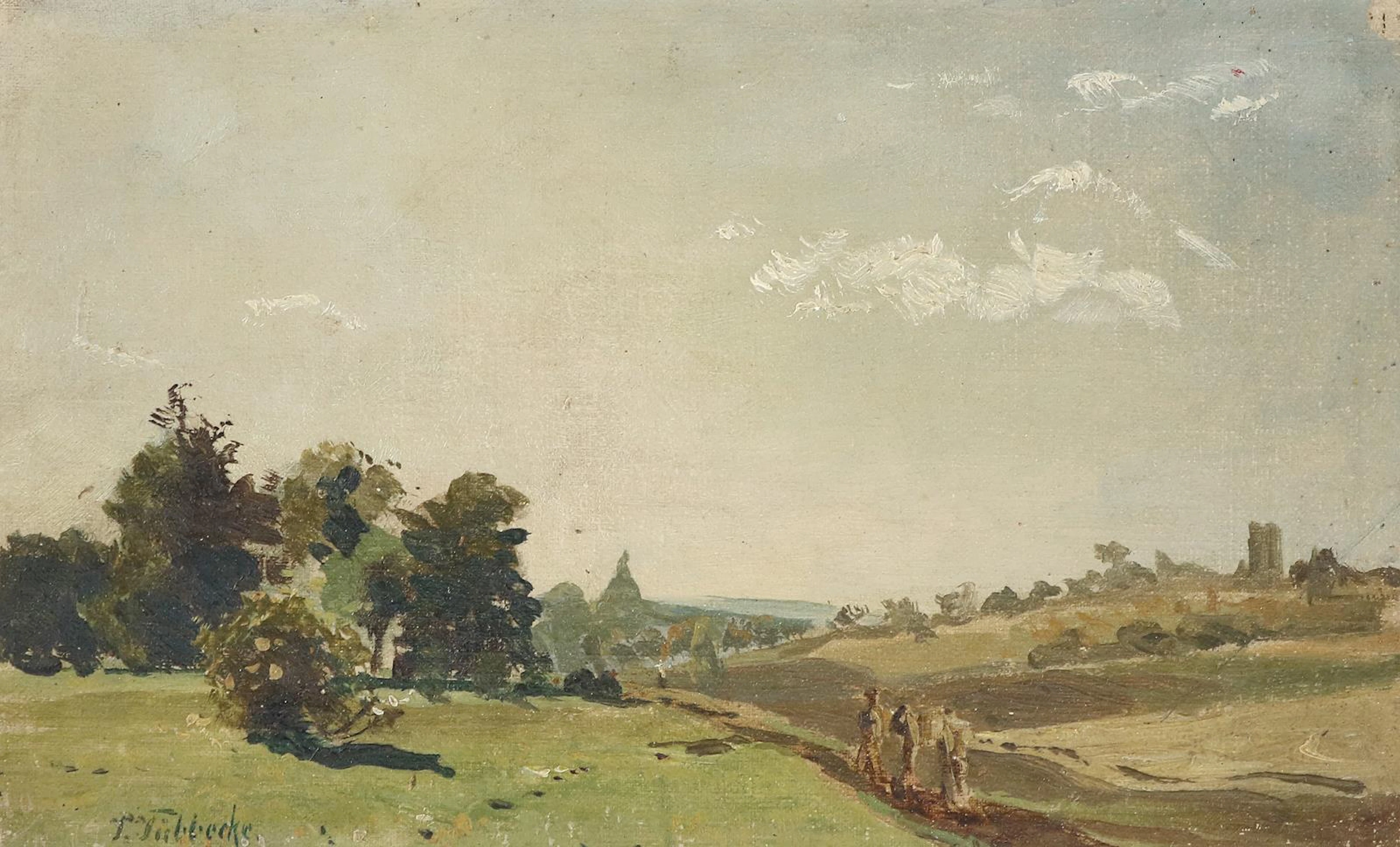 Tübbecke, Paul Wilhelm (1848 Berlin - Weimar 1924). Landschaft bei