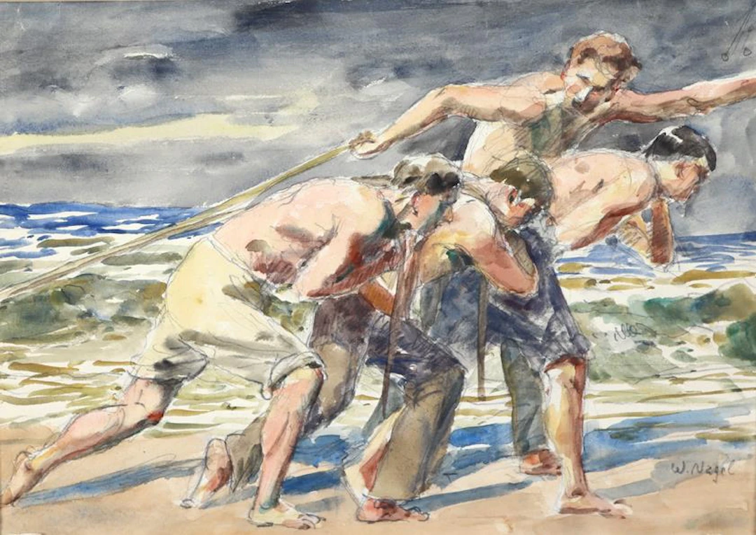 Nagel, Wilhelm (1866 Mannheim - Baden-Baden 1945). 29 Blatt Zeichnungen