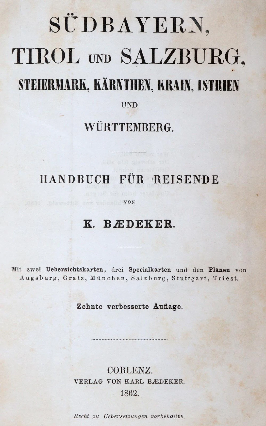 Südbayern, Tirol und Salzburg