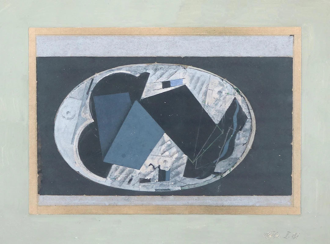 Kögler, Harry (1921 Rodersdorf - Karlsruhe 1999). Ohne Titel. Tempera
