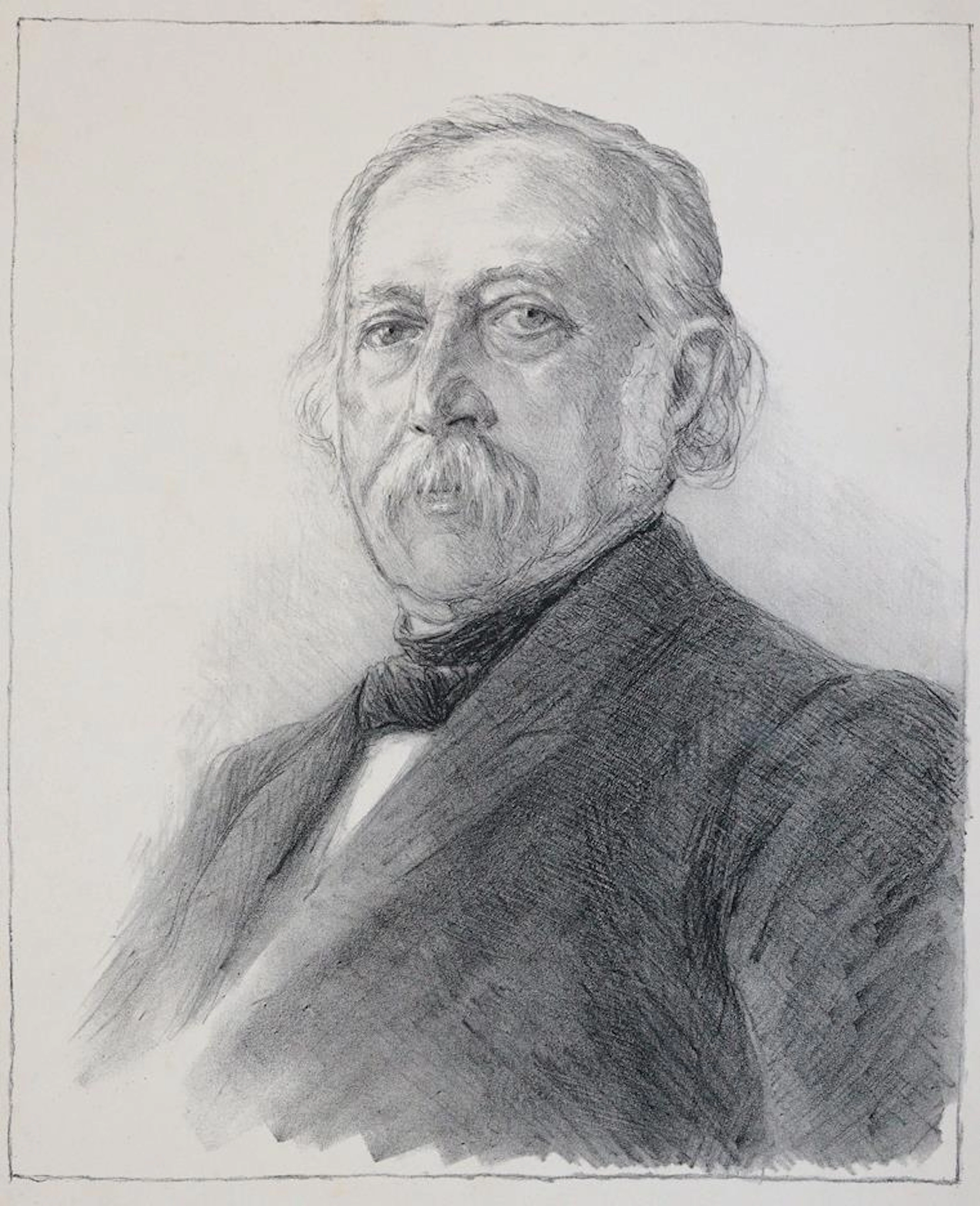 Liebermann, Max (1847 Berlin 1935). Portrait von Theodor Fontane. Lithogr.