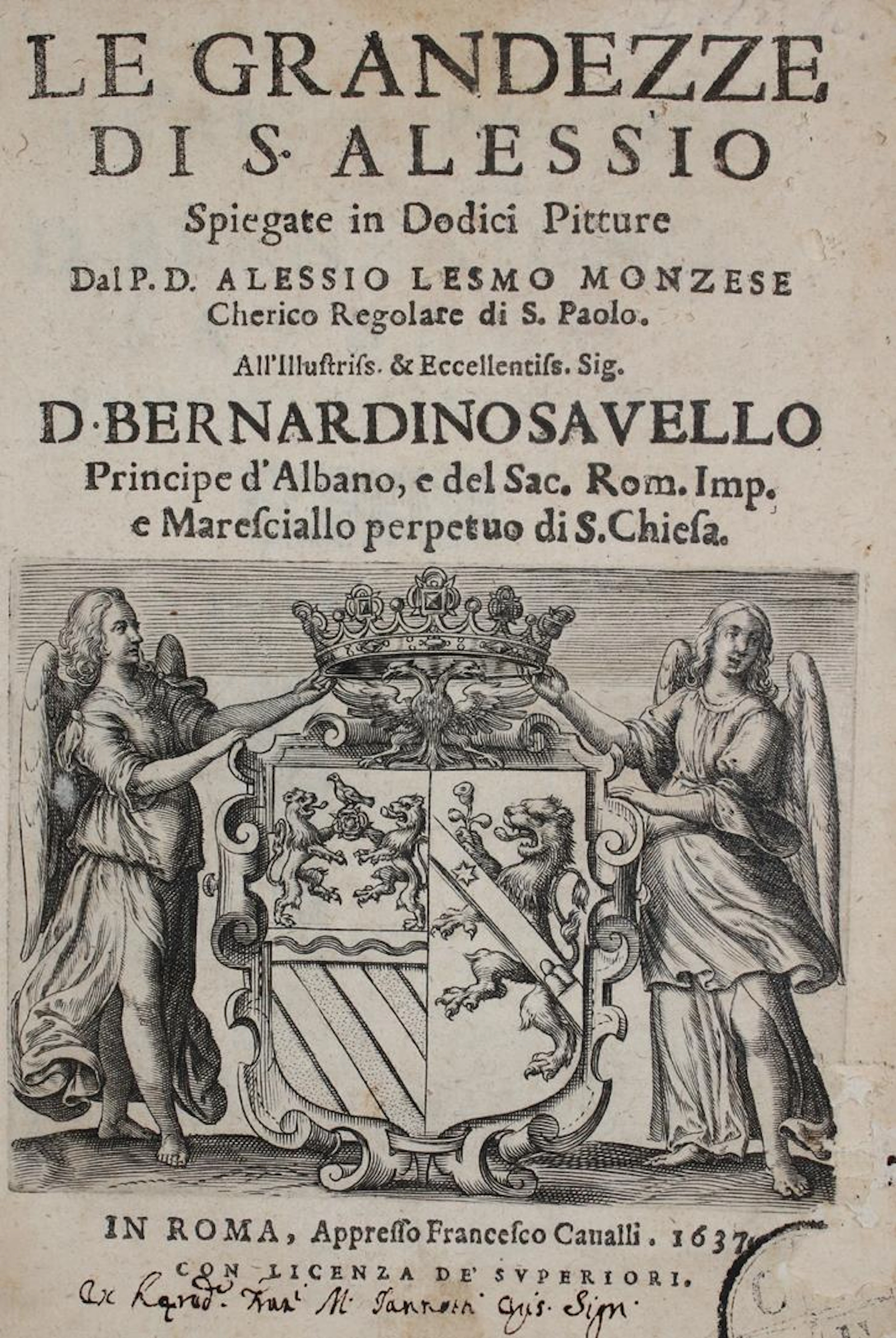 Monzese,A.L. Le grandezze di S. Alessio spiegate in dodici pitture. Rom