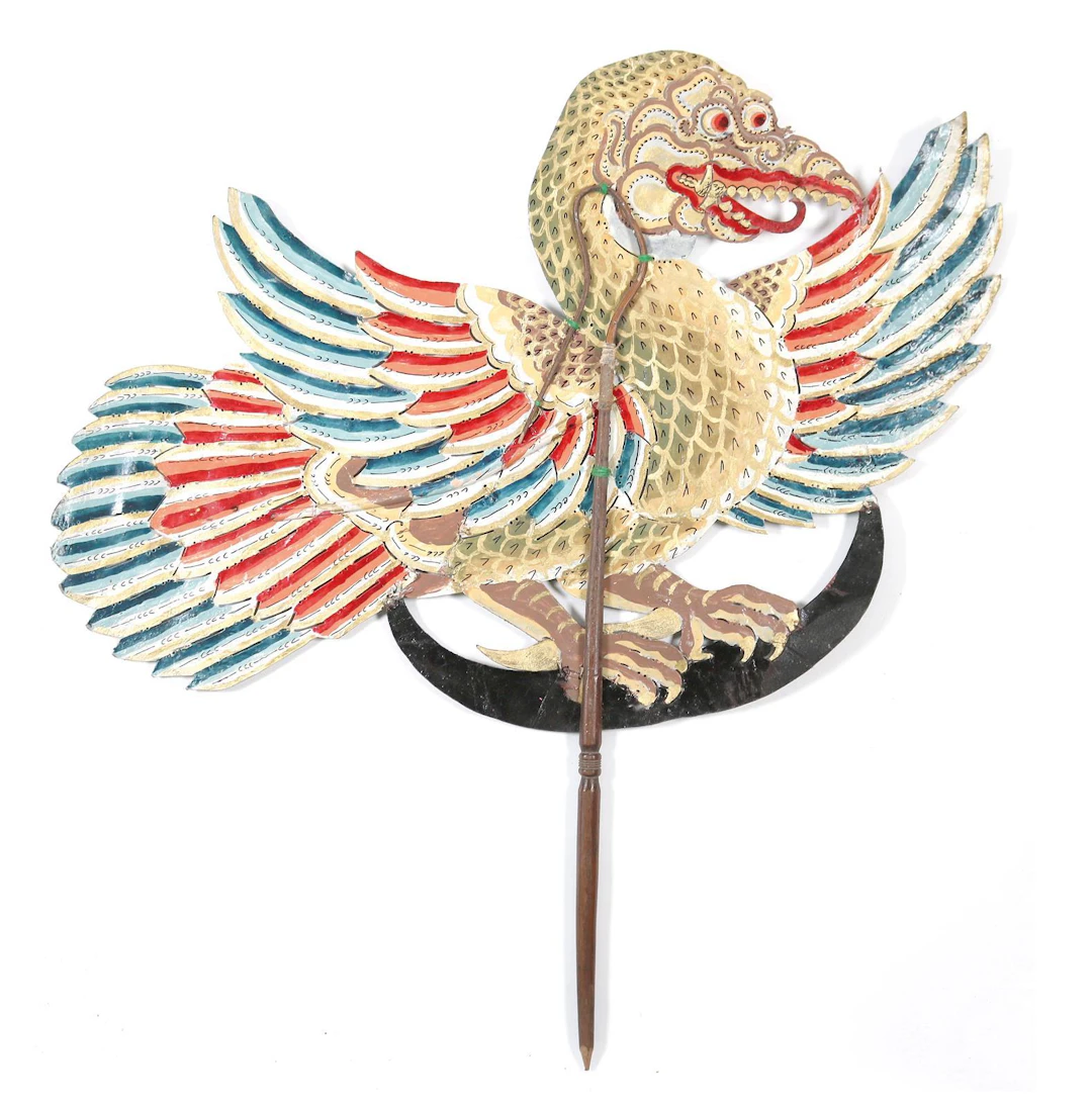 Wayang Kulit große Sammlung aus ca. 80 Figuren in Original Transporthüllen.