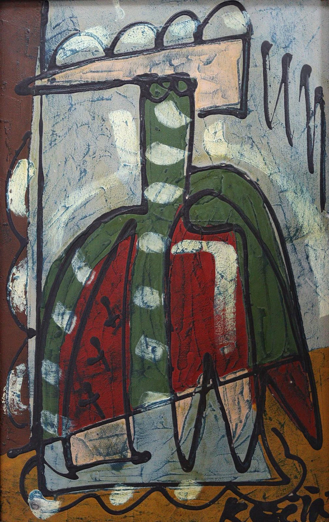 Abstrakte Malerei. 5 Gemälde des 20. u. 21. Jh. U.a. von M. Lubelski