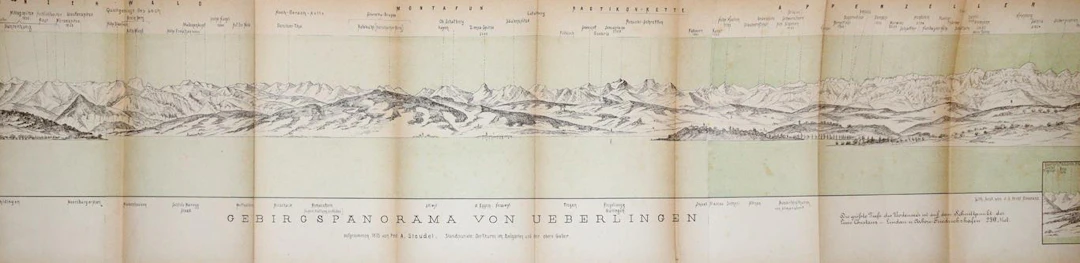 Steudel,A. Gebirgspanorama von Überlingen