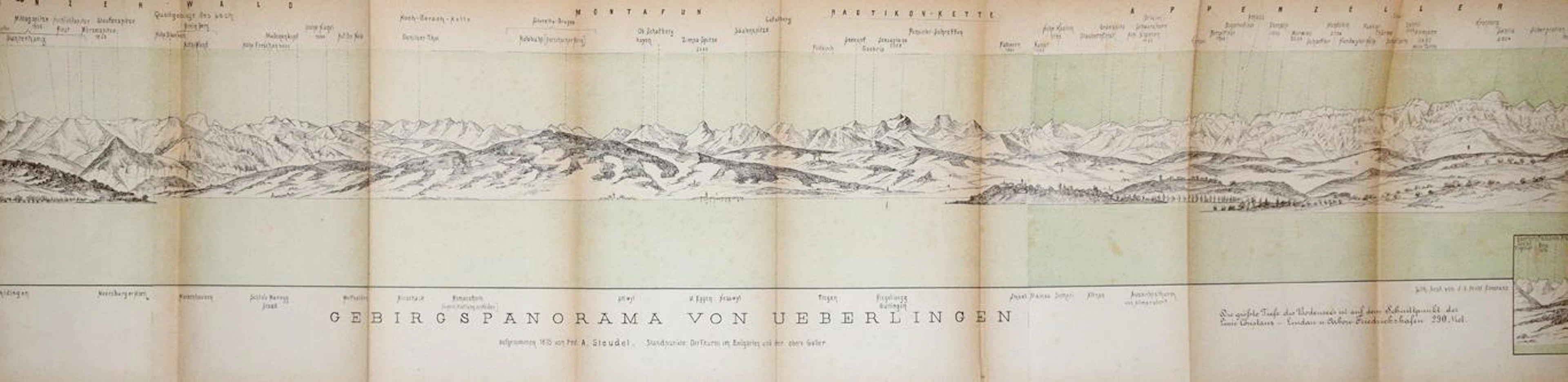 Steudel,A. Gebirgspanorama von Überlingen