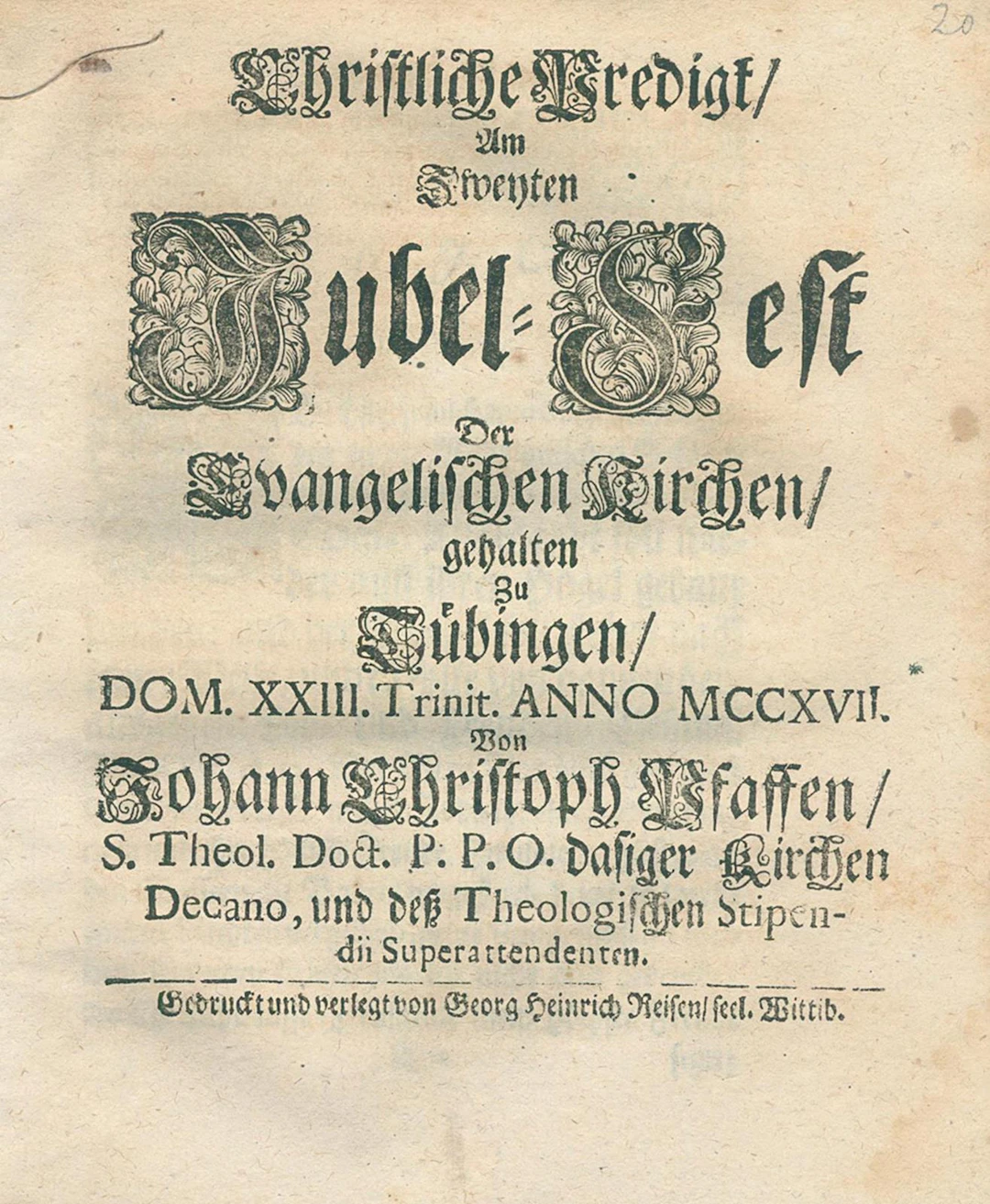 Pfaff,J.C. Christliche Predigt
