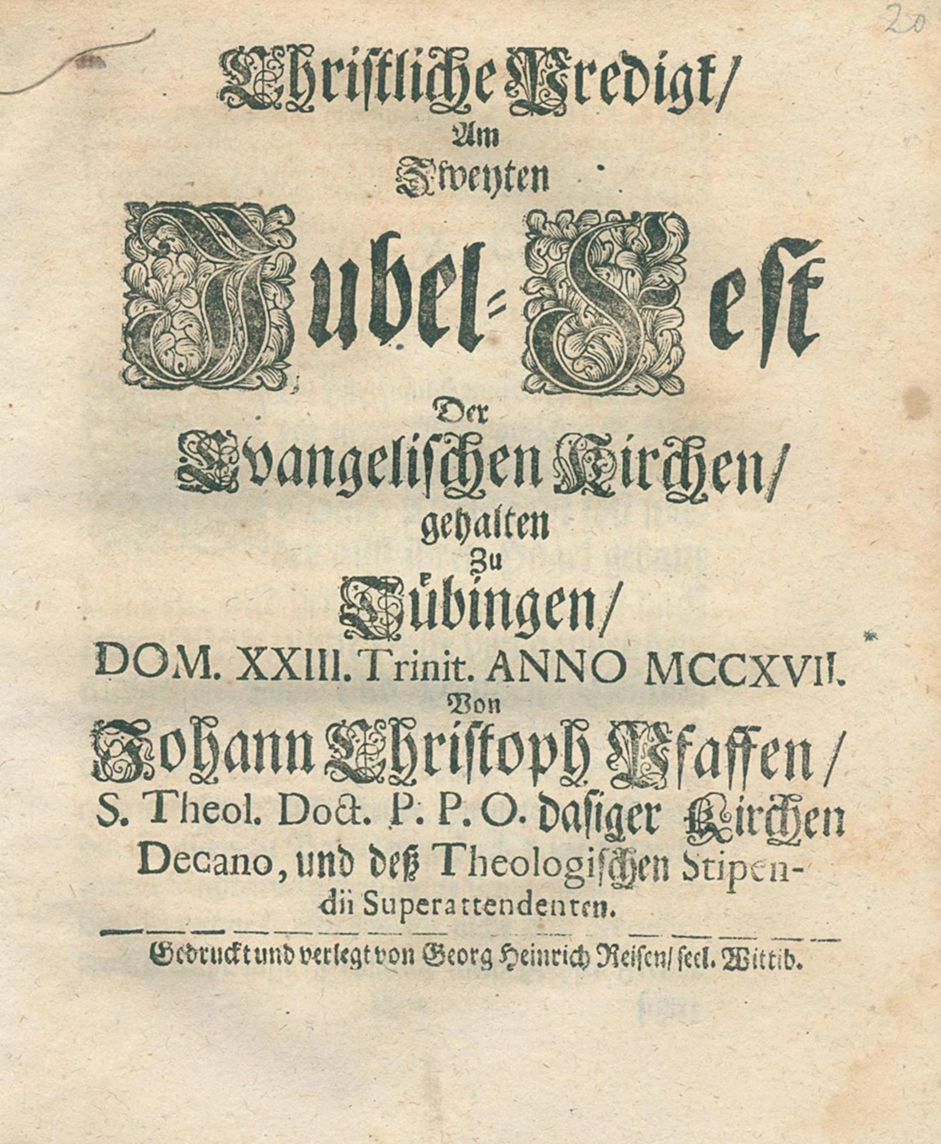 Pfaff,J.C. Christliche Predigt