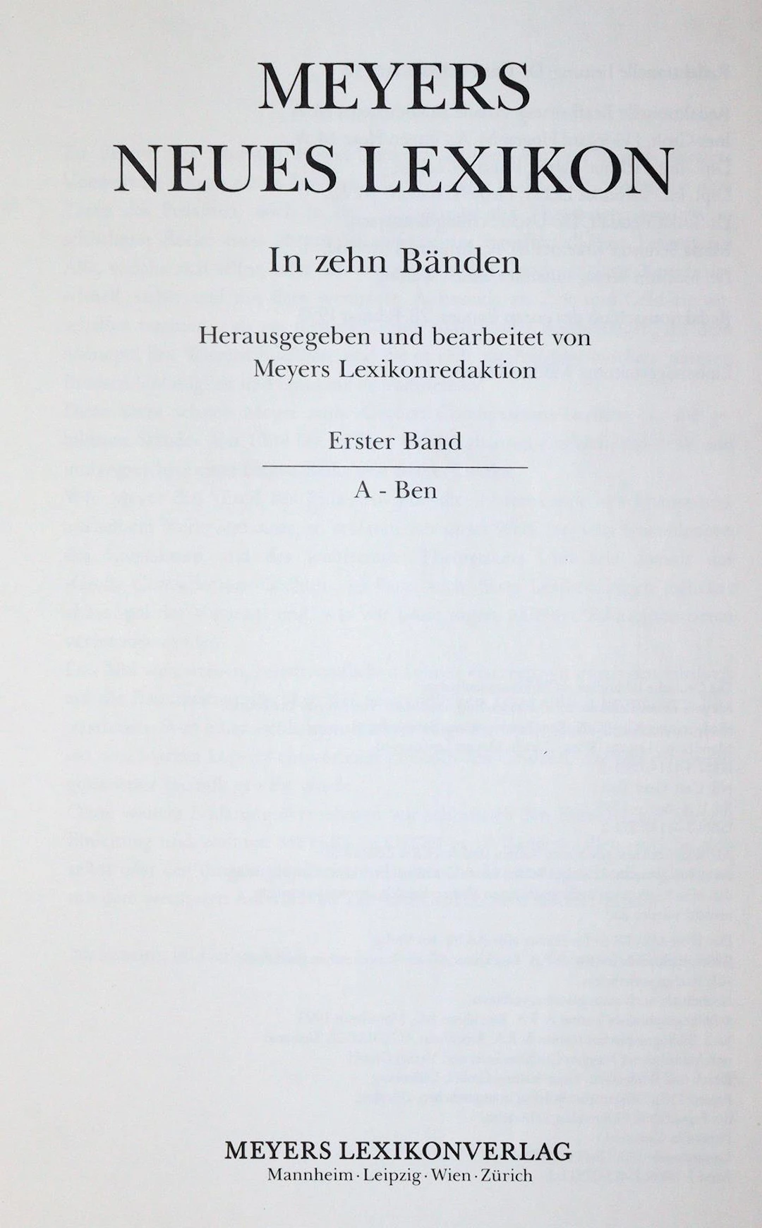 Meyers Neues Lexikon. 10 Bde