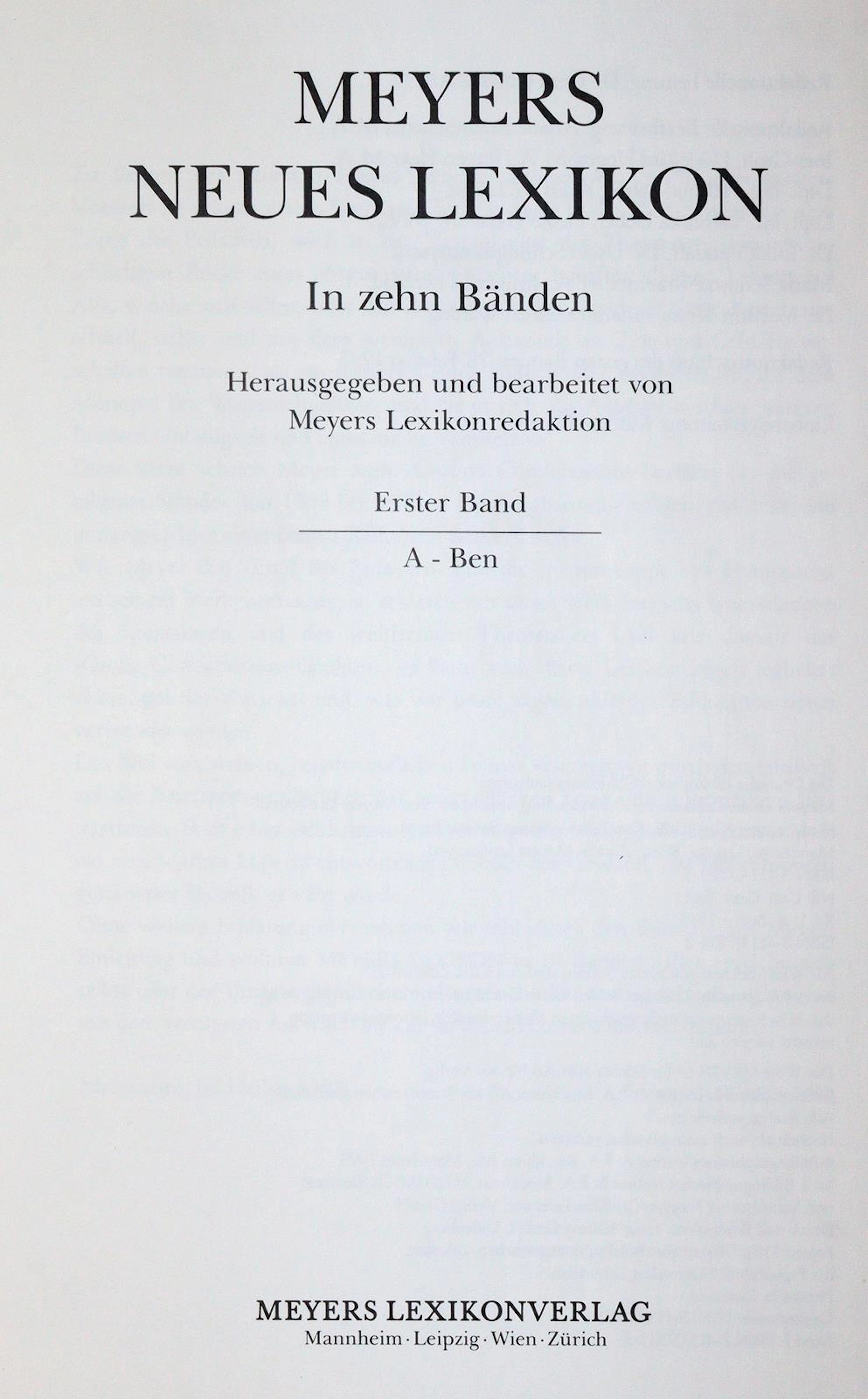 Meyers Neues Lexikon. 10 Bde