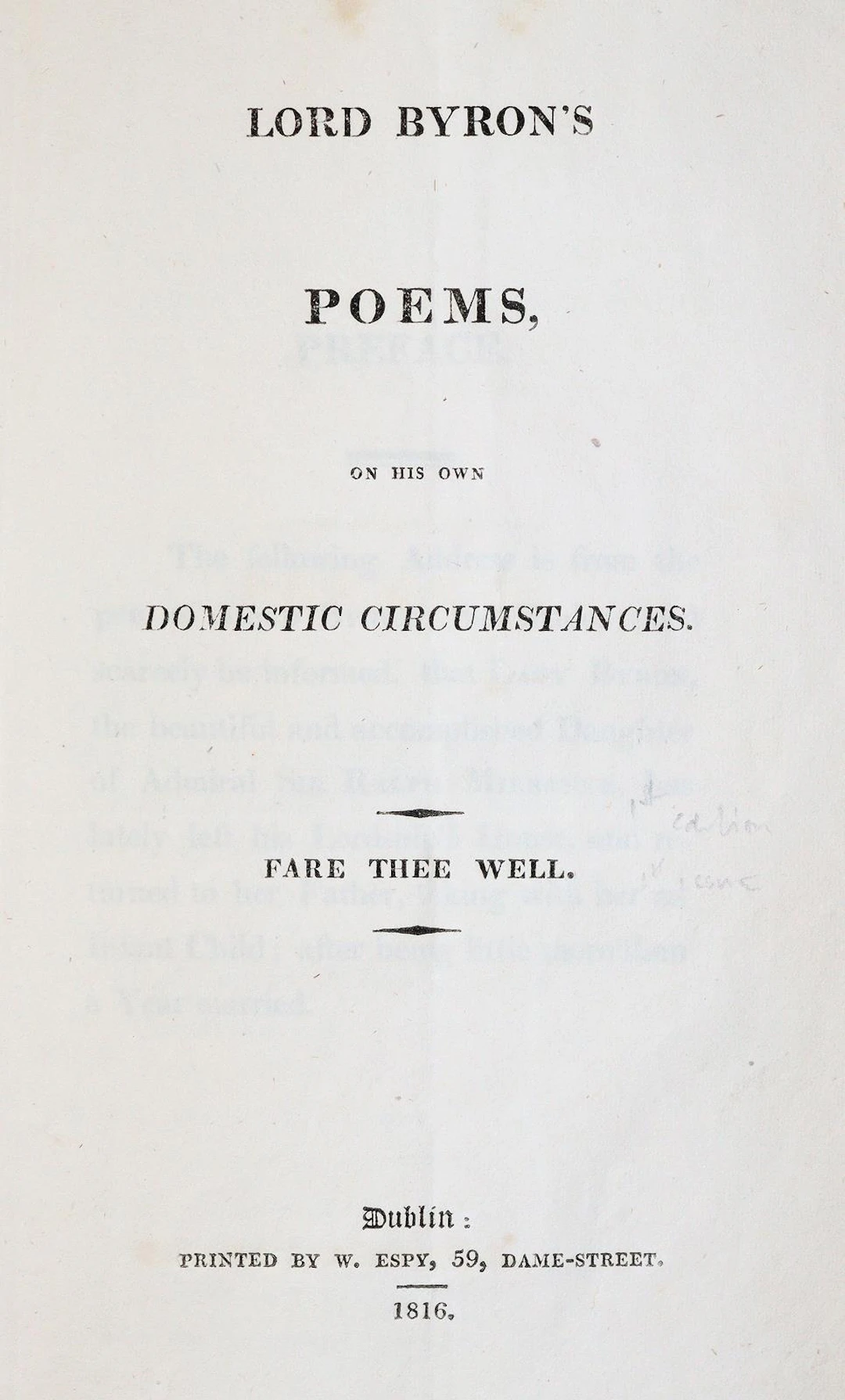 Byron,(G.G.N.). Poems