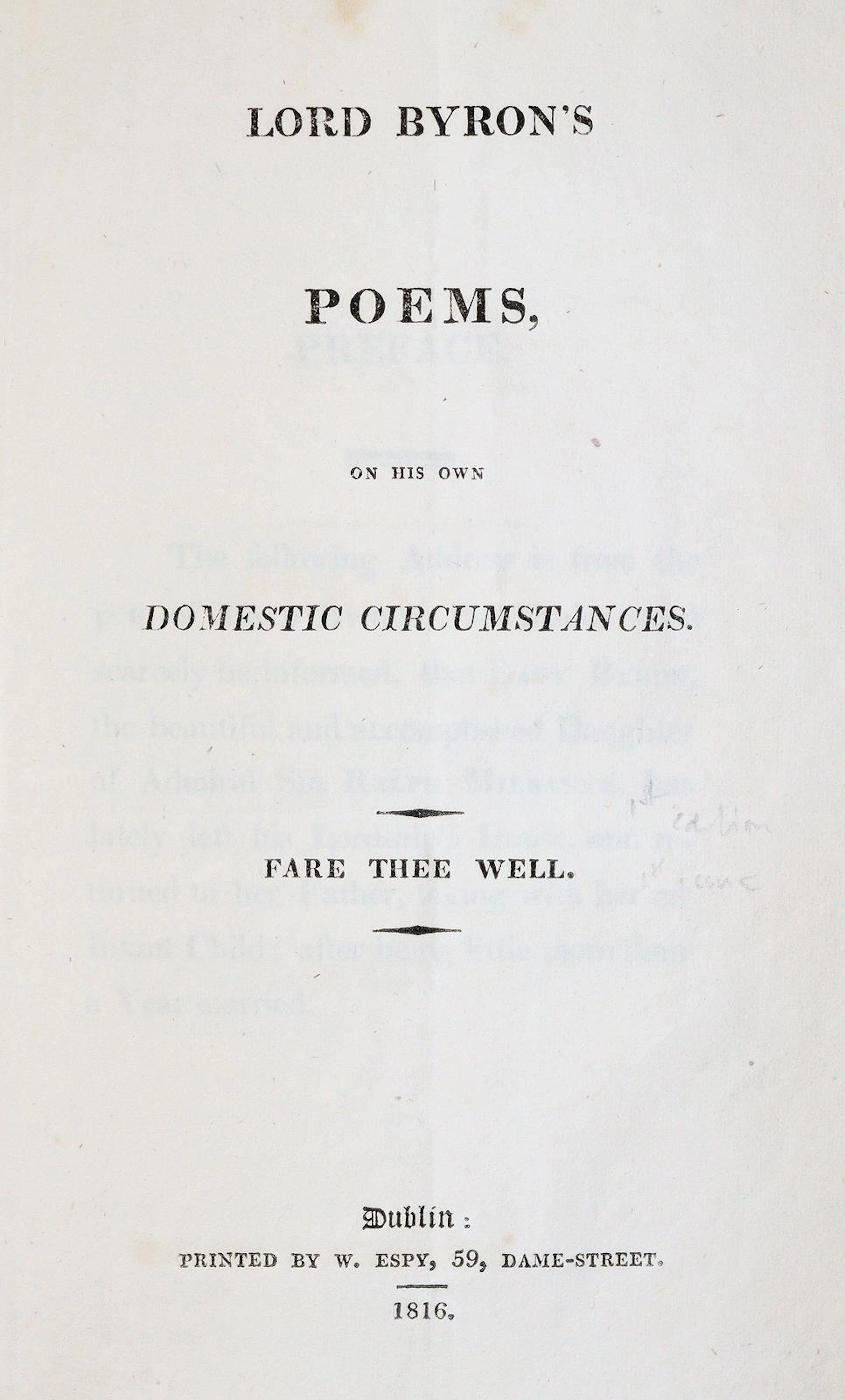 Byron,(G.G.N.). Poems
