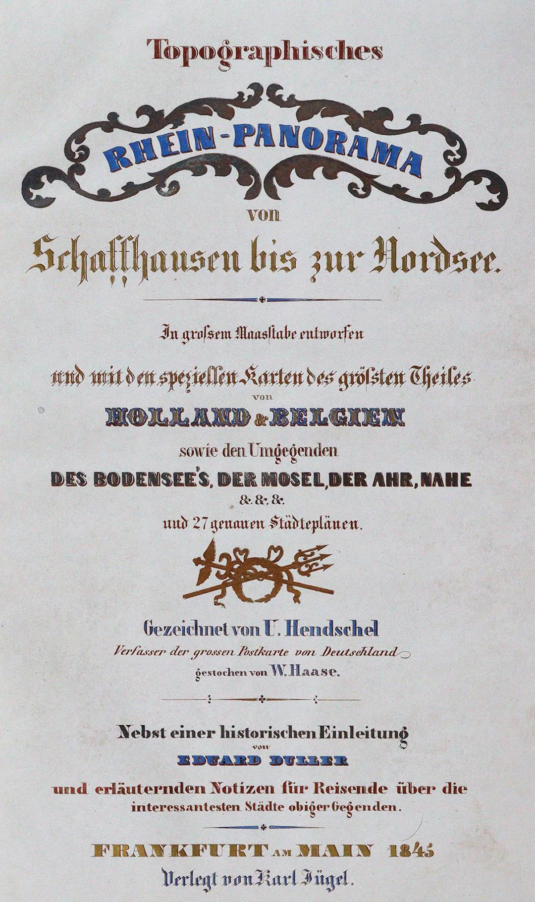Hendschel,U. Topographisches Rhein-Panorama von Schaffhausen bis zur