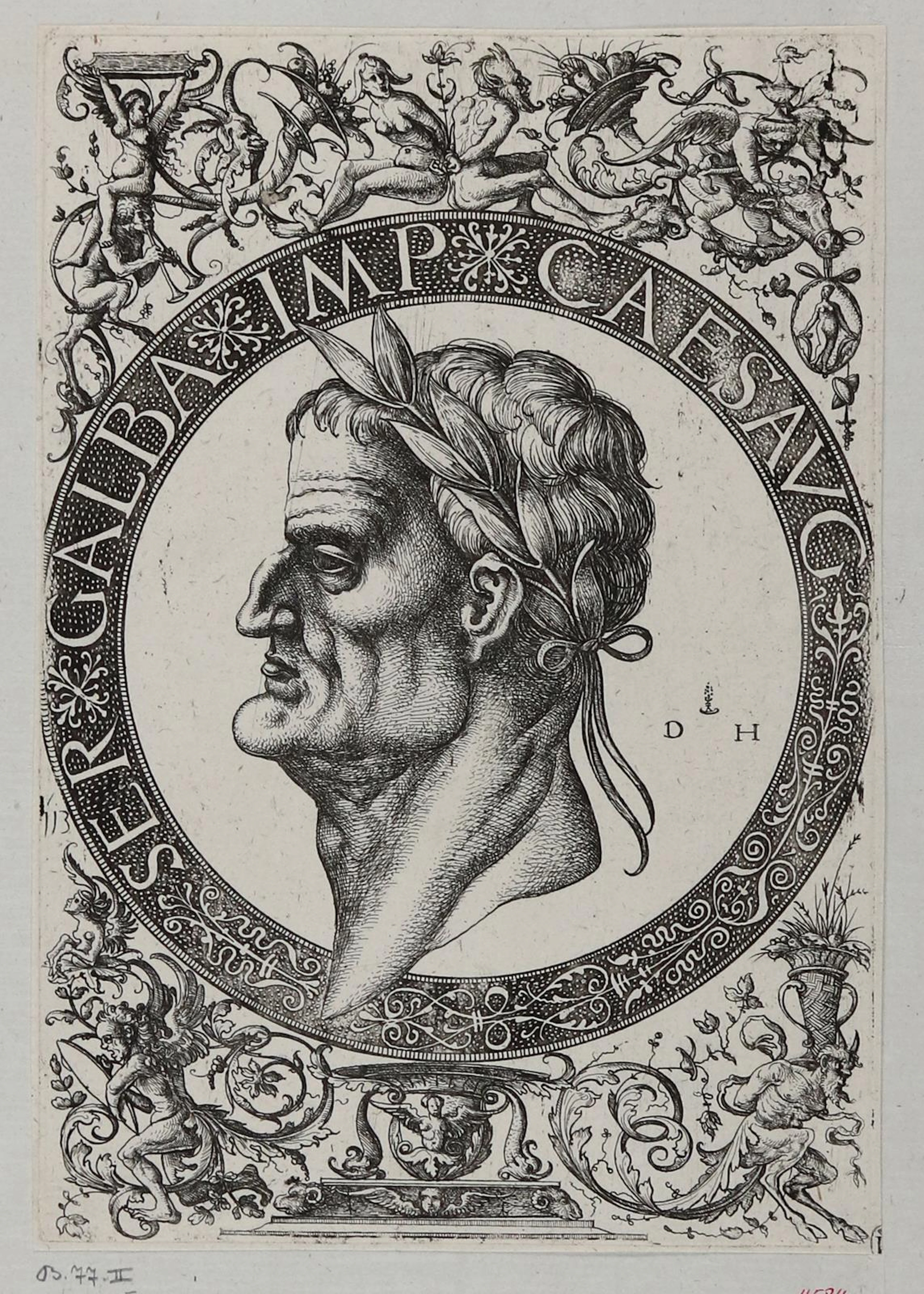 Hopfer, Daniel (1470 Kaufbeuren - Augsburg 1536). Büste des Galba.