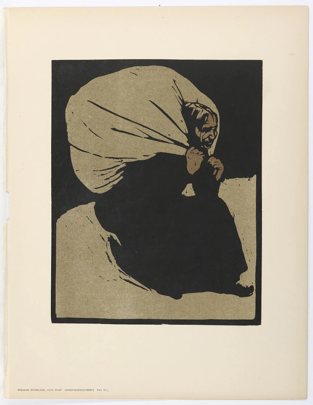 Nicholson, William (1872 Newark-on-Trent - London 1949). Alte Frau.