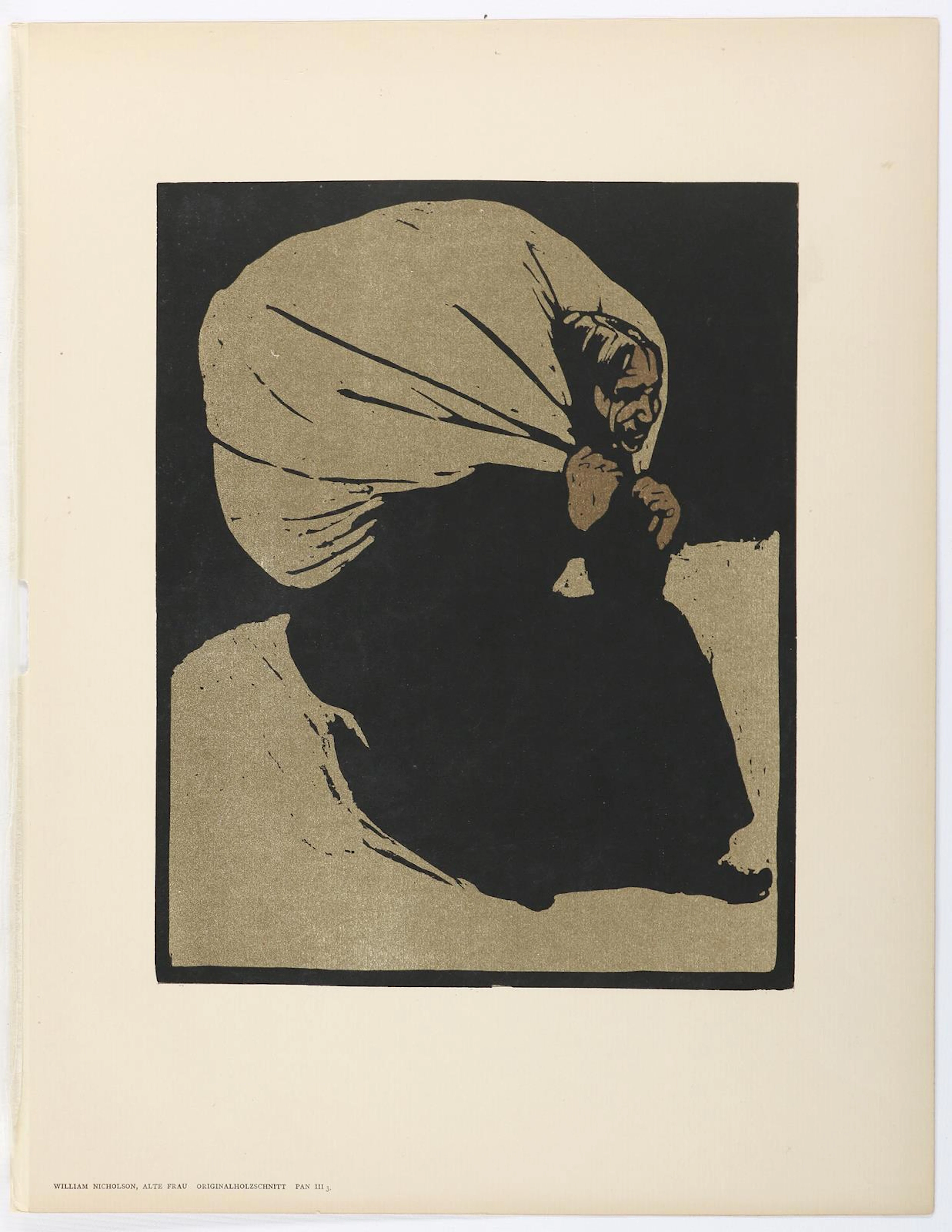 Nicholson, William (1872 Newark-on-Trent - London 1949). Alte Frau.