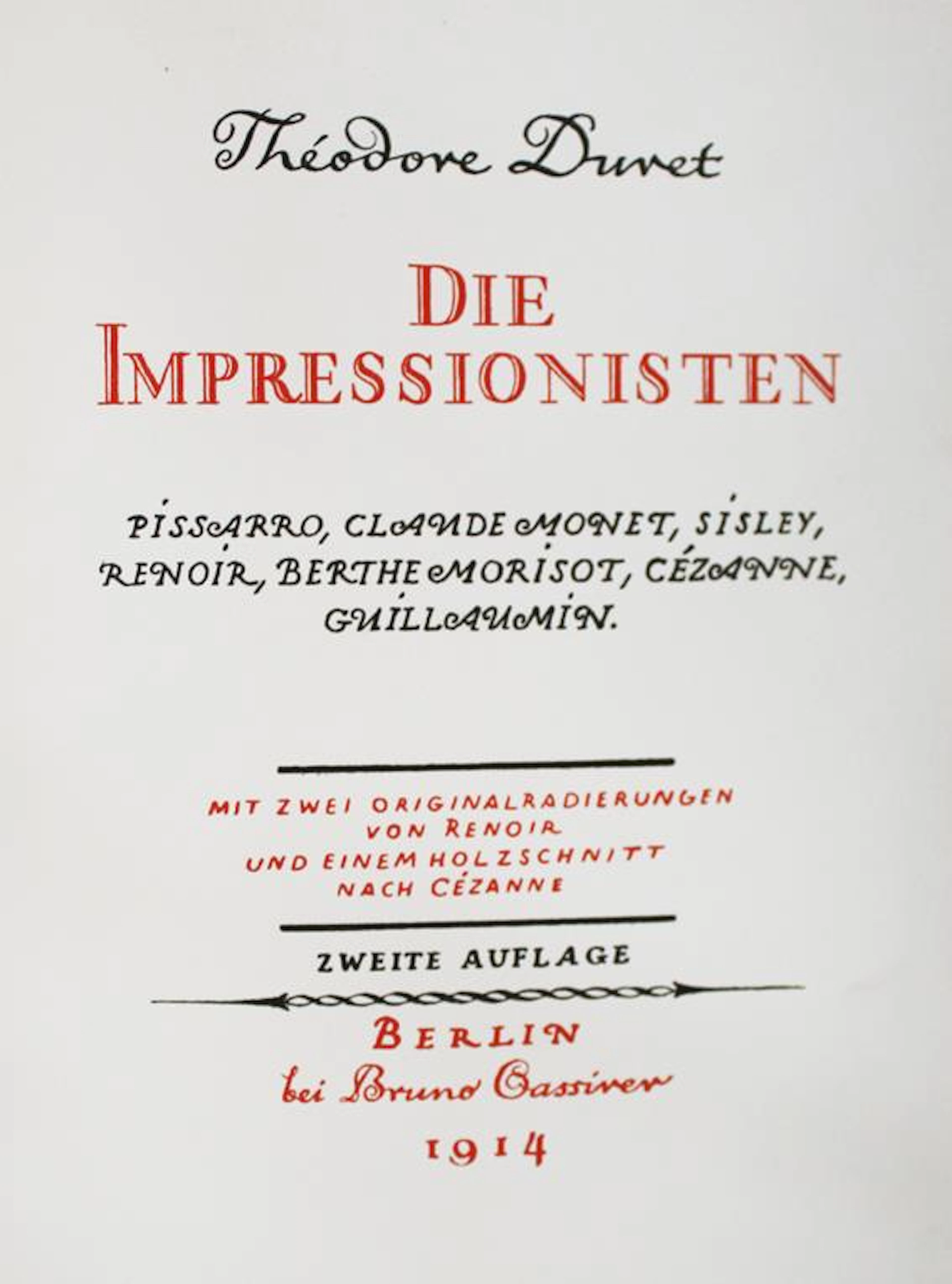 Duret,T. Die Impressionisten. 2. Aufl. Bln.