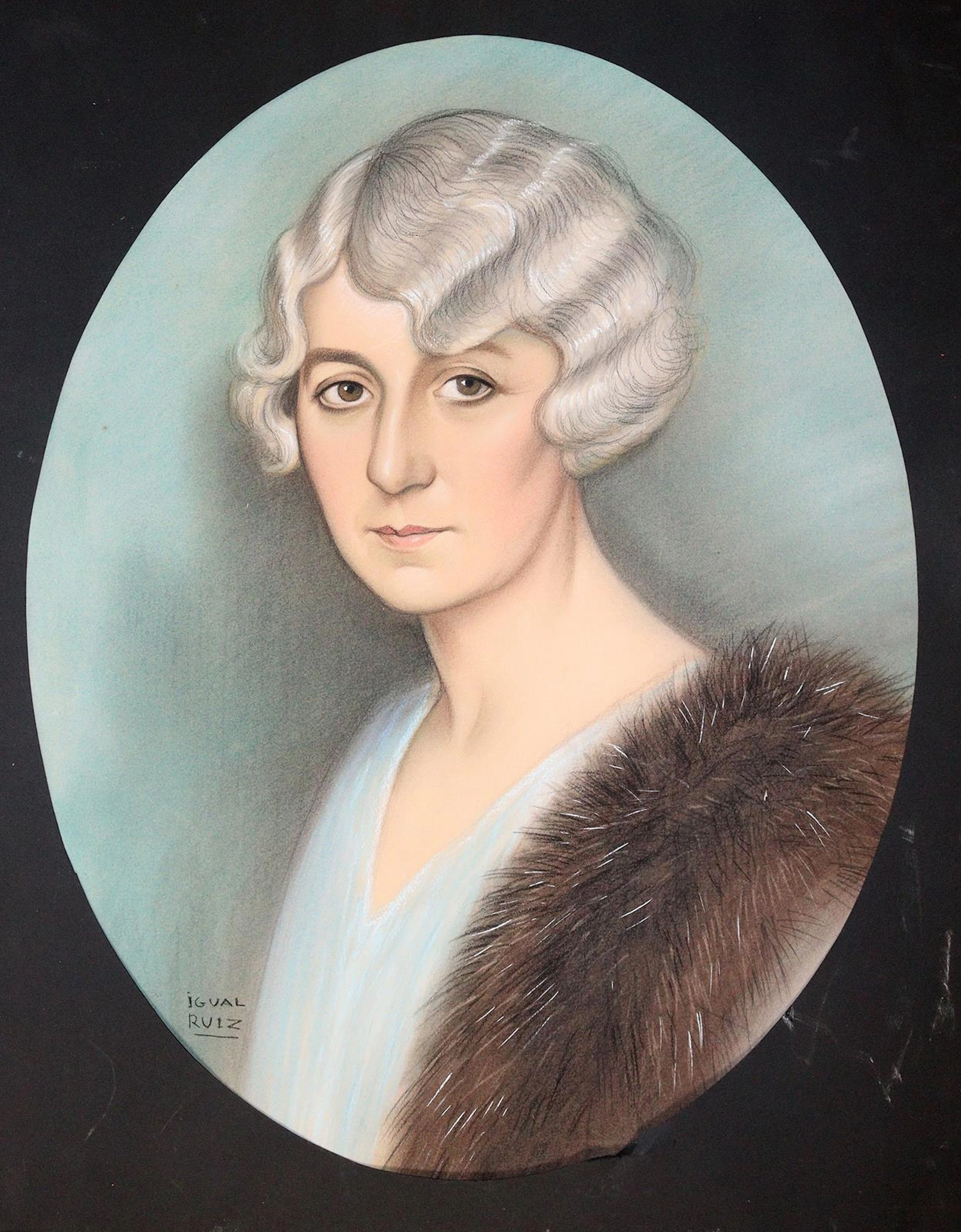 Igual Ruiz, Enrique (1896 Valencia 1973). Portrait einer Dame mit