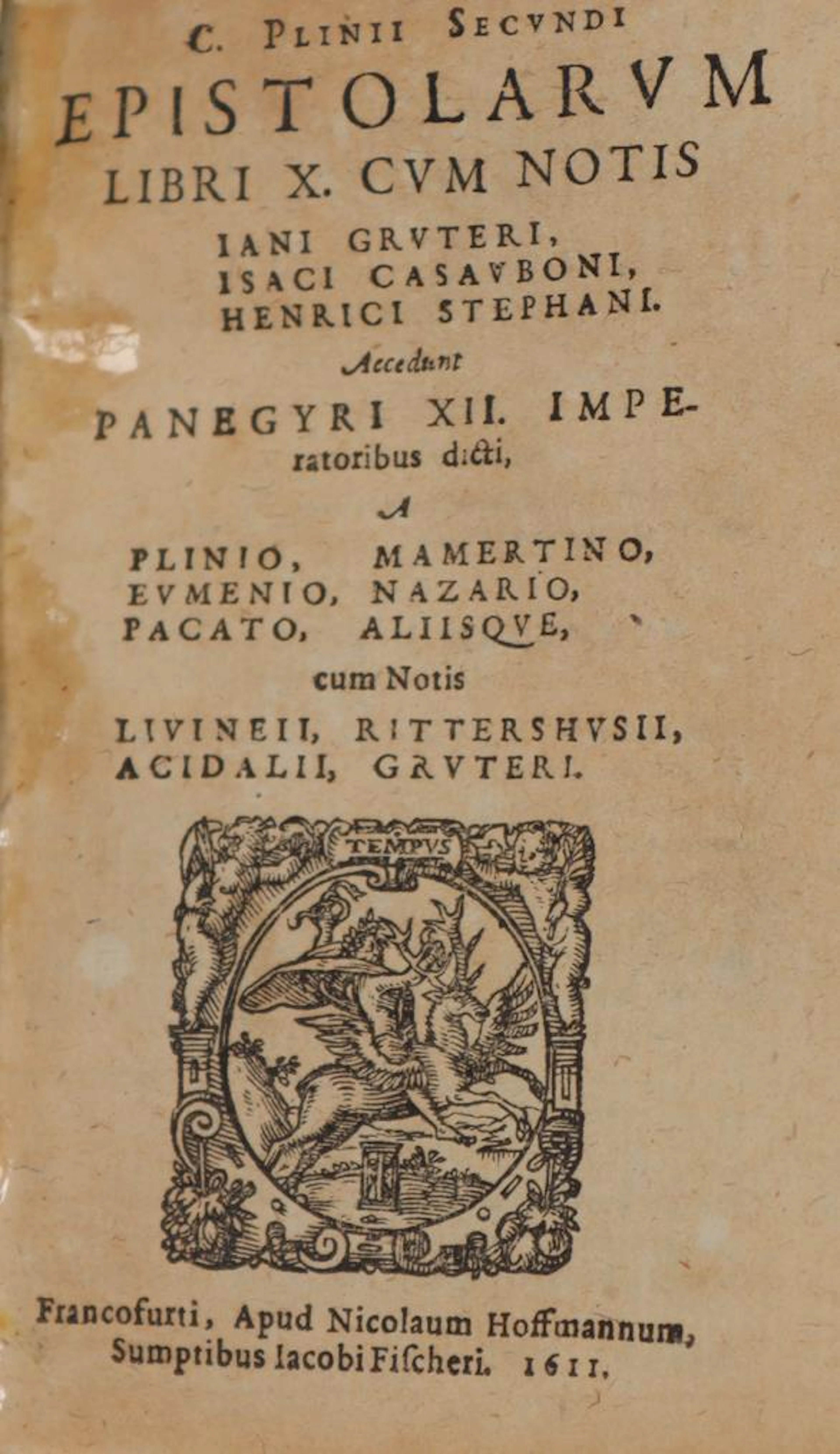 Plinius Secundus,C. (d.J.). Epistolarum libri X cum notis iani gruteri