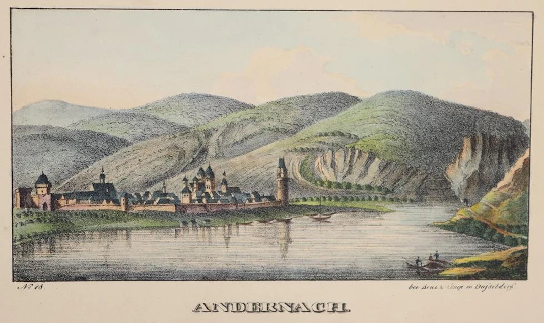 Erinnerung an den Rhein in 24 colorirten Ansichten. Folge von 24 kolor.