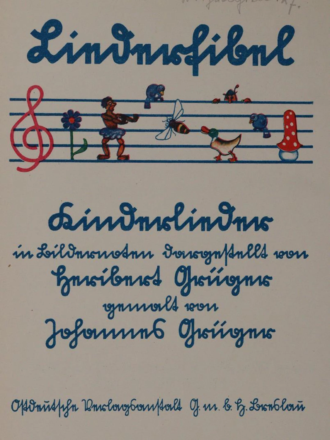 Grüger,H. u. J. Liederfibel. Kinderlieder in Bildernoten dargestellt.
