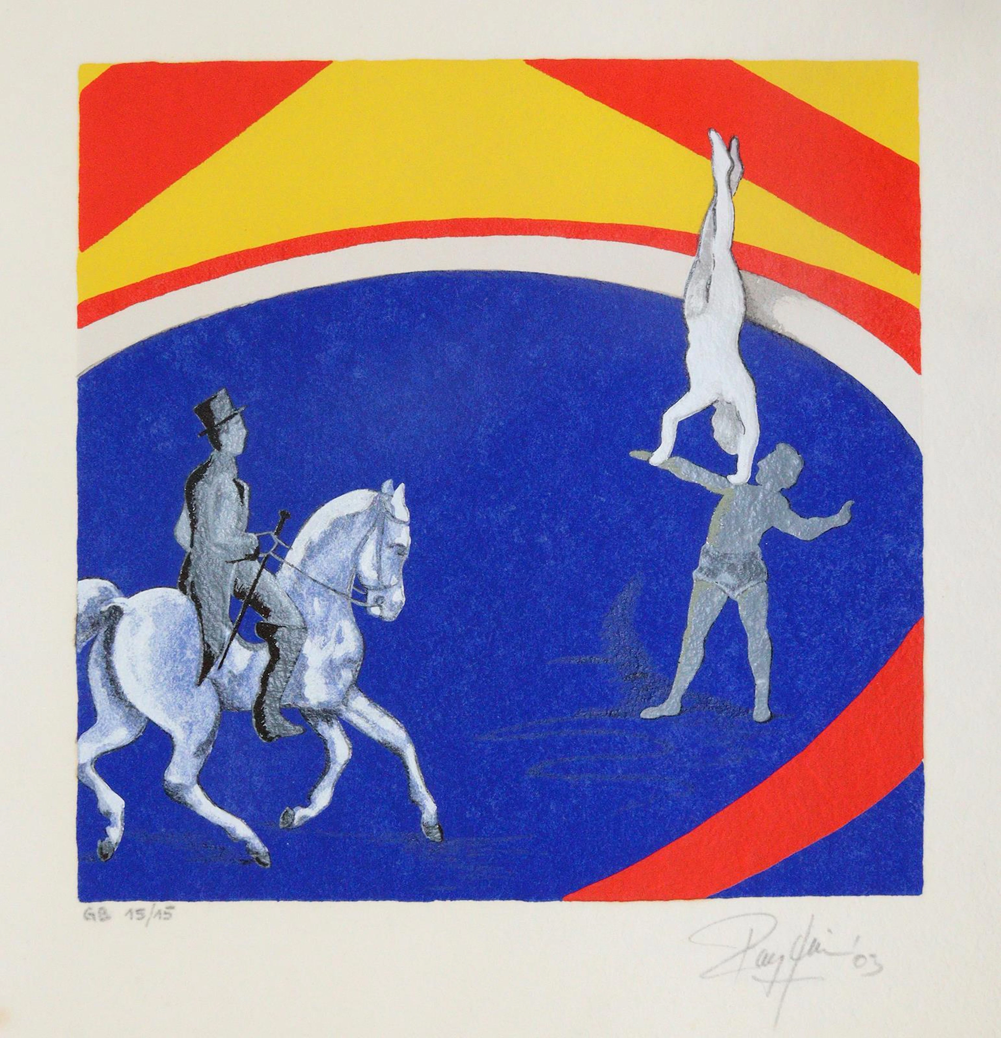 Knie, Rolf (1949). Kleine Manege. Drucktechnik auf Vlies (2003). 42