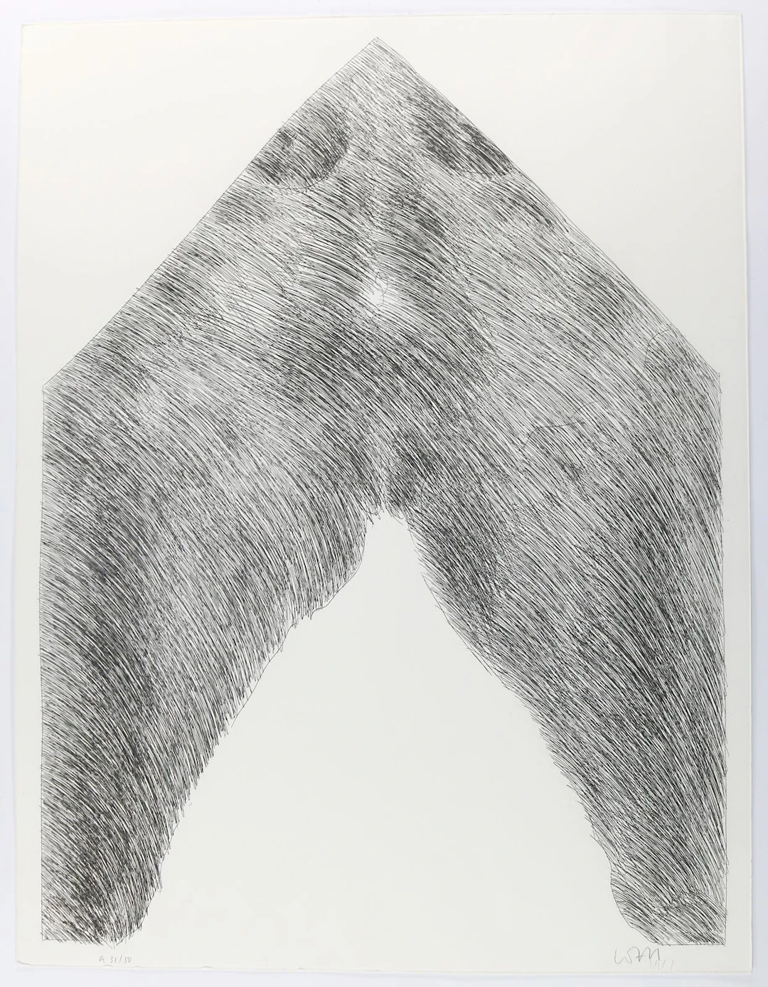 Loth, Wilhelm (1920 Darmstadt 1993). Weiblicher Torso mit Dreiecksspitze