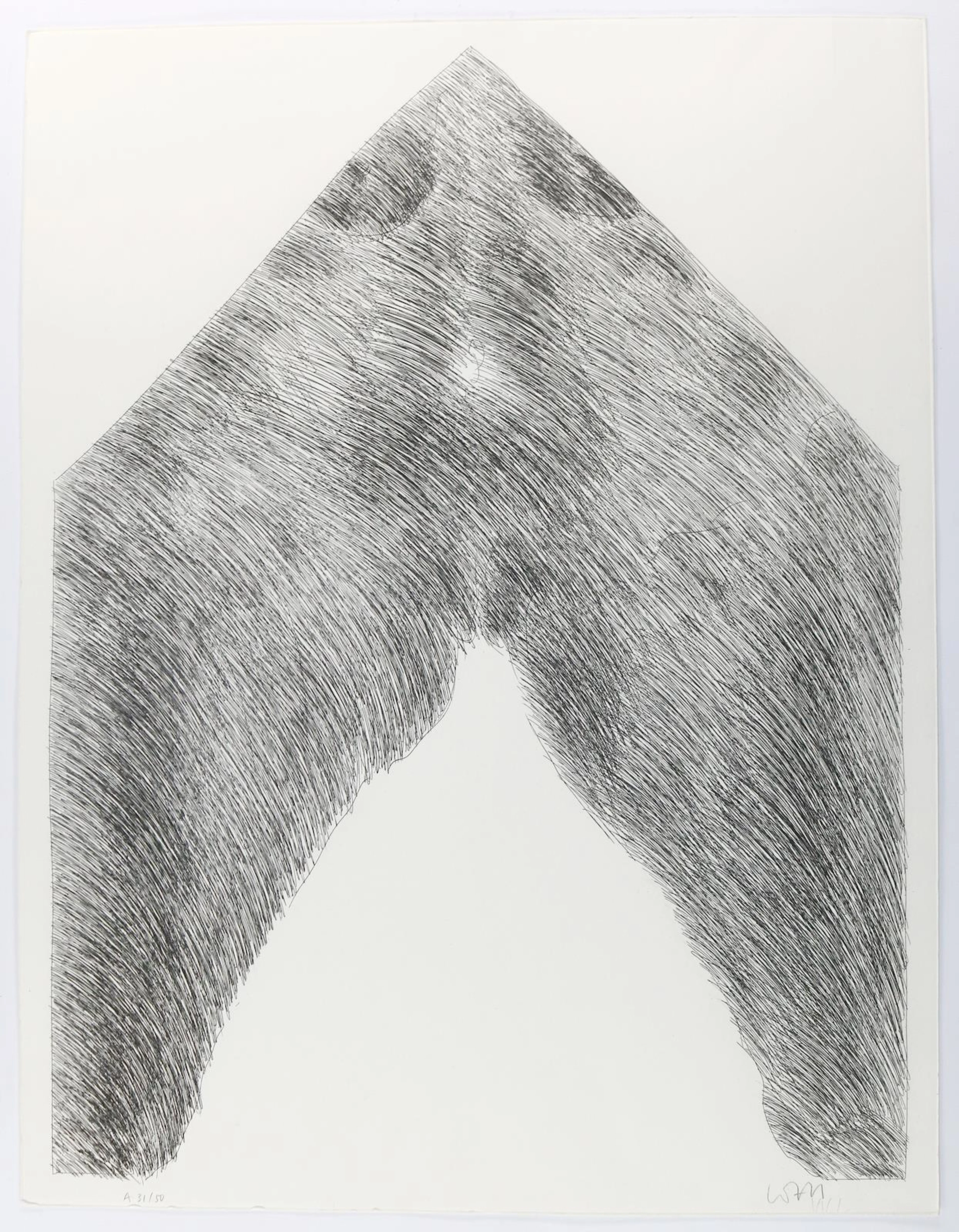 Loth, Wilhelm (1920 Darmstadt 1993). Weiblicher Torso mit Dreiecksspitze