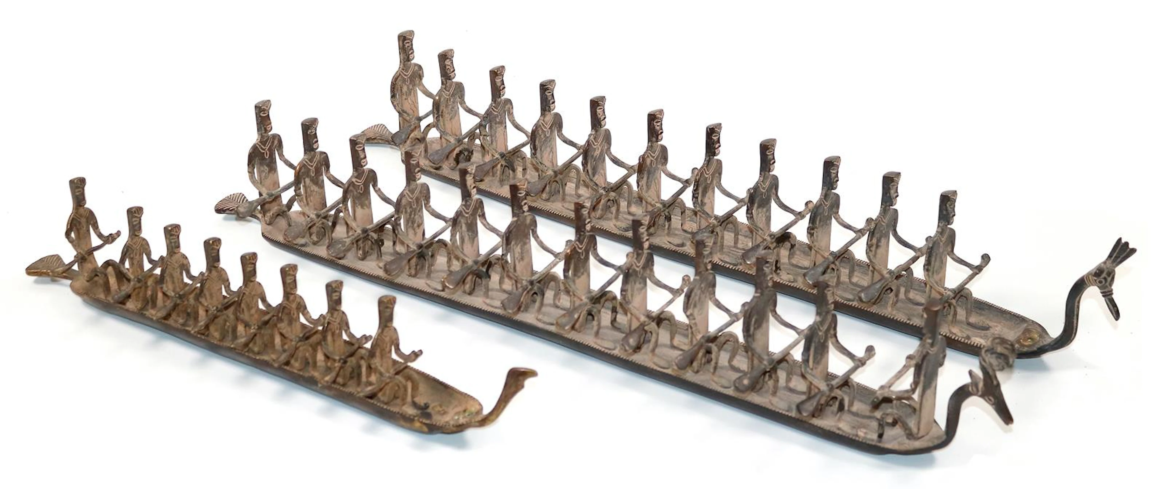 Indien Bastar Drei Kerala Boote mit 31 Figuren