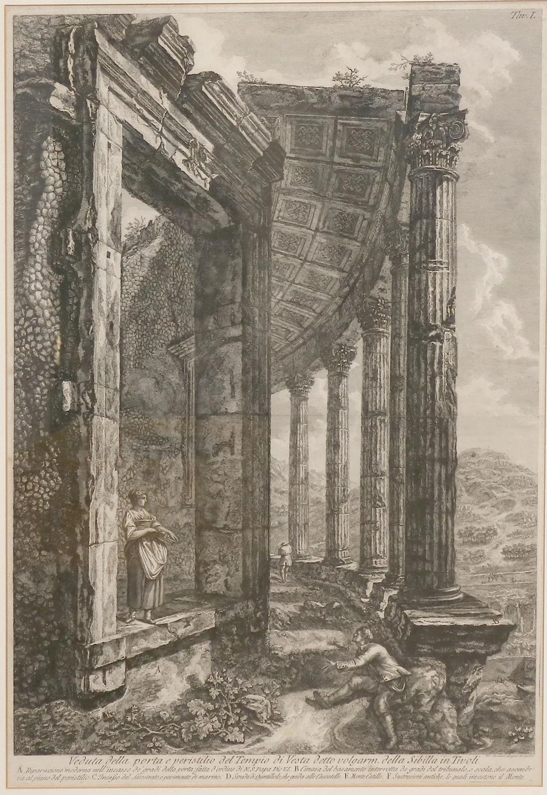 Piranesi, Francesco (1756 Rom - Paris 1810). Veduta della porta e