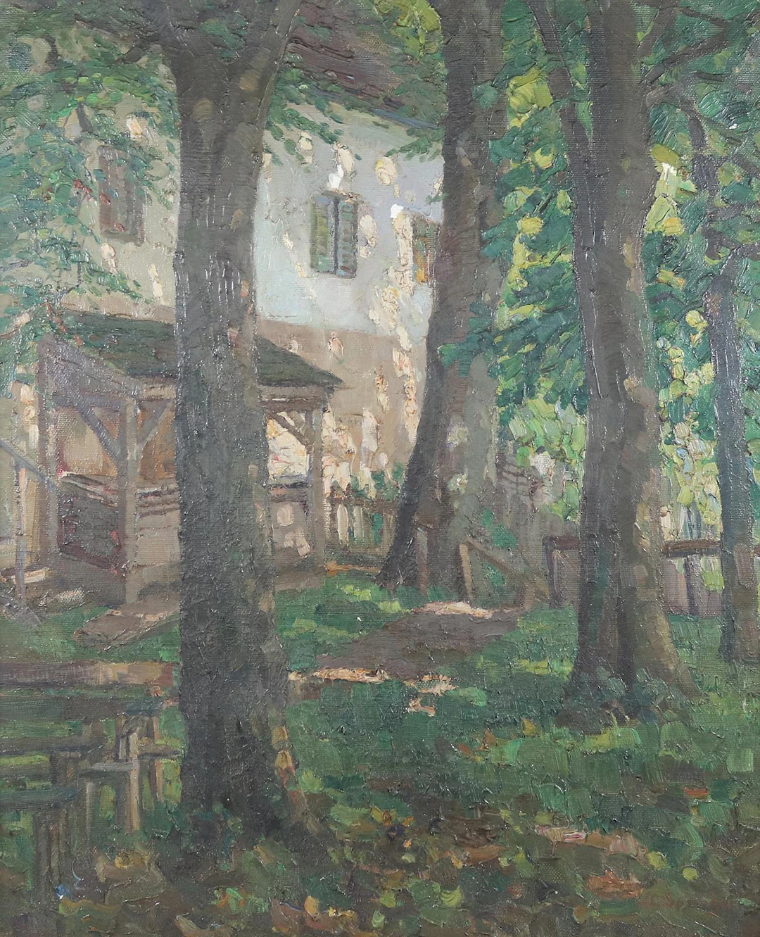 Springer, Gerta (1880 Saarburg - München 1960). Ein Haus im Grünen.